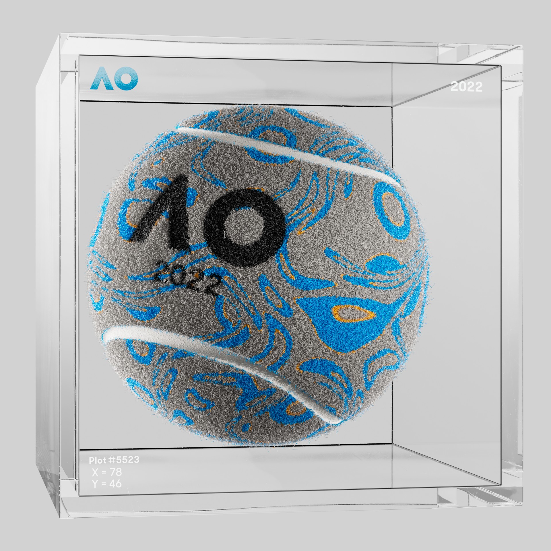 The Australian Open - The Australian Open Art Ball - AO Art Ball #5109 - NFT # 5109