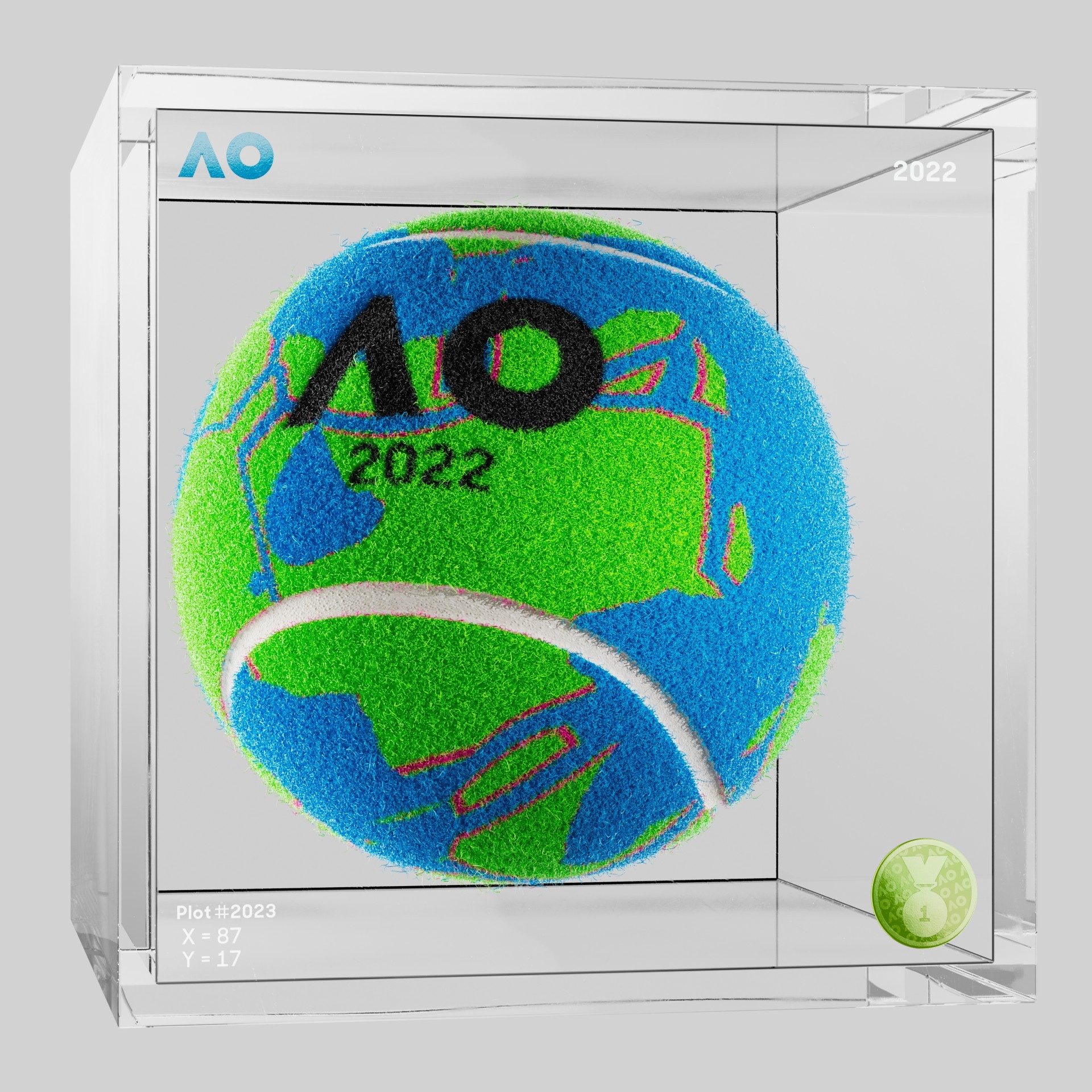 The Australian Open - The Australian Open Art Ball - AO Art Ball #5121 - NFT # 5121