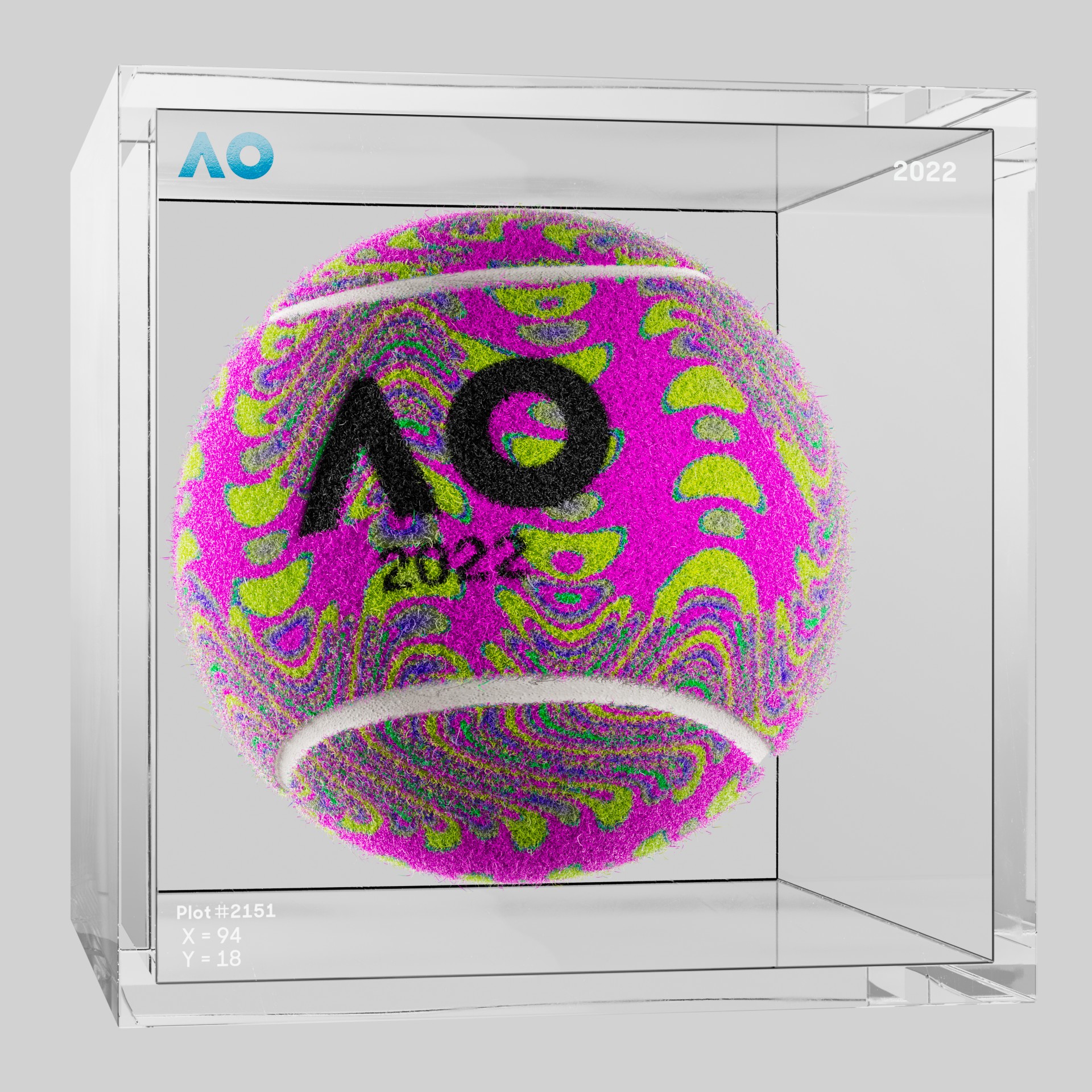 The Australian Open - The Australian Open Art Ball - AO Art Ball #5149 - NFT # 5149