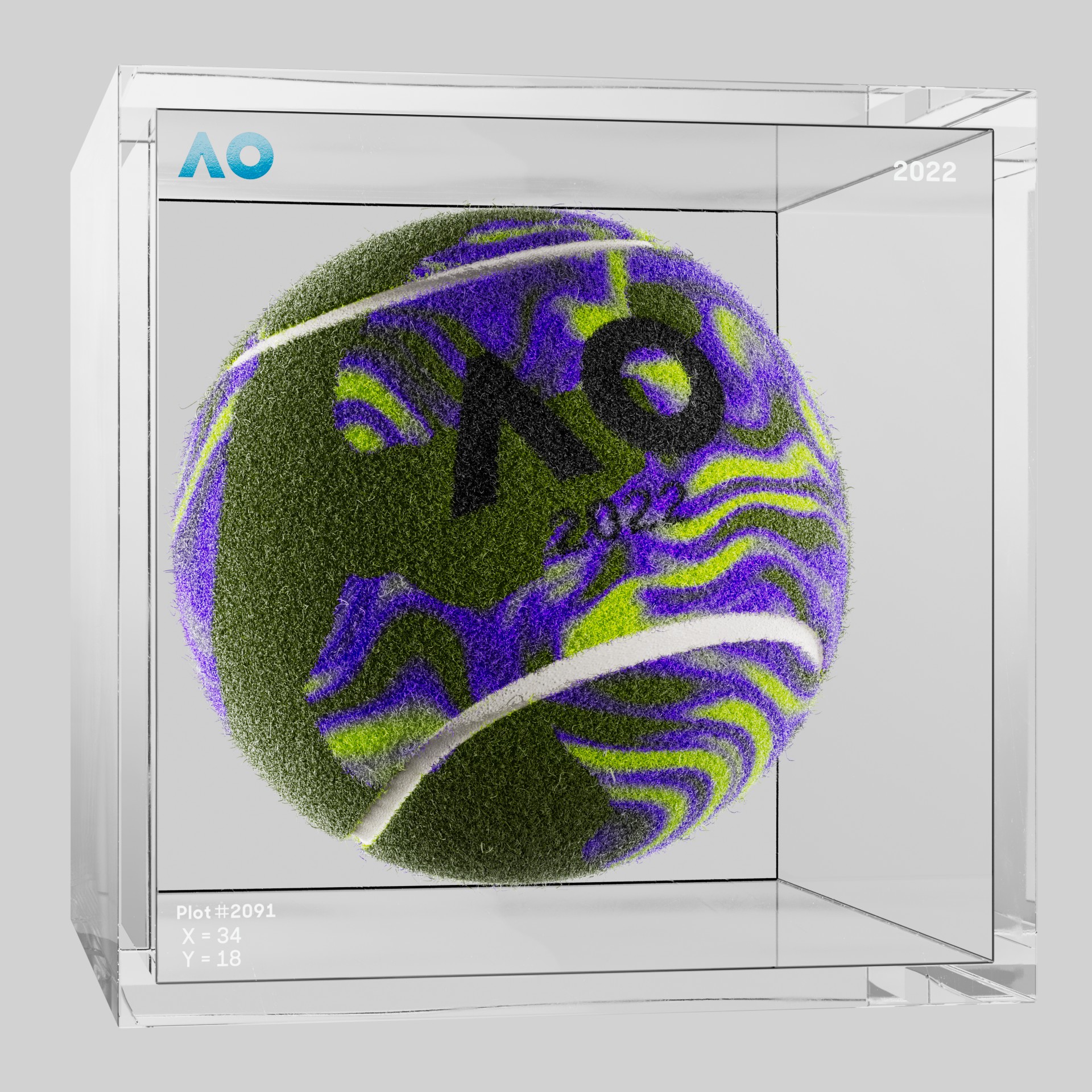 The Australian Open - The Australian Open Art Ball - AO Art Ball #5188 - NFT # 5188