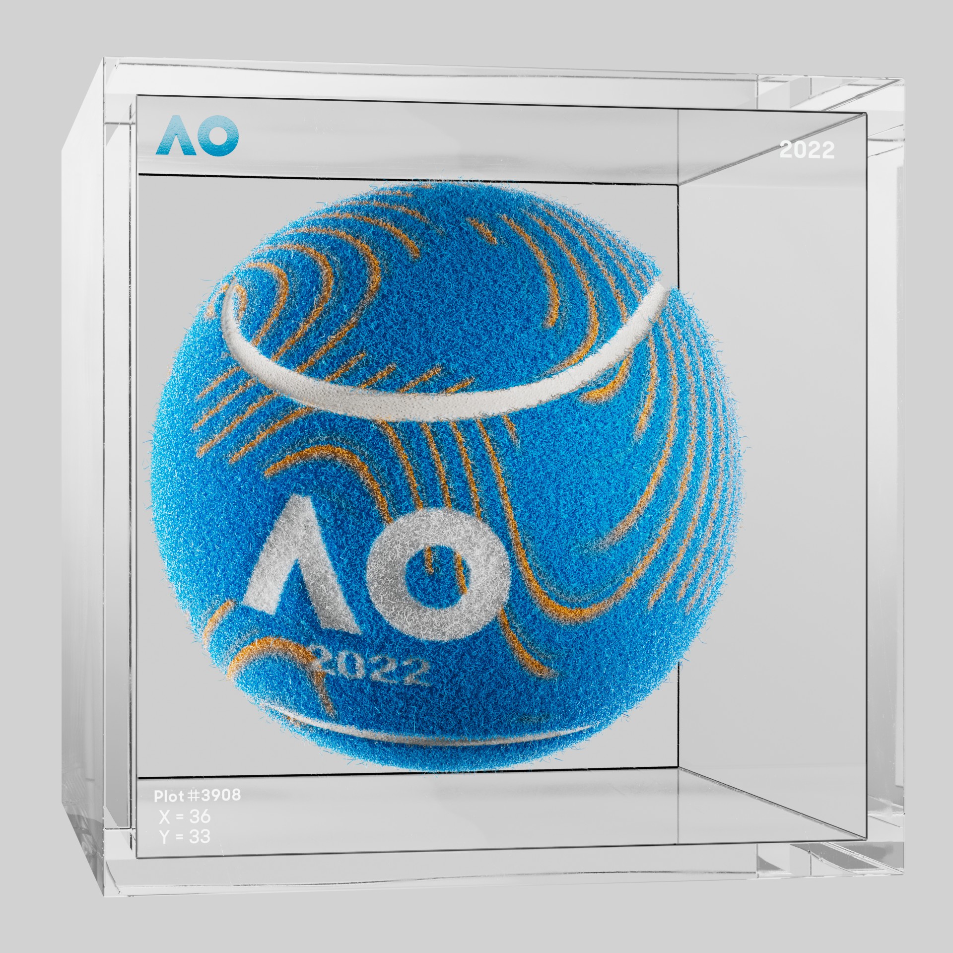 The Australian Open - The Australian Open Art Ball - AO Art Ball #5195 - NFT # 5195