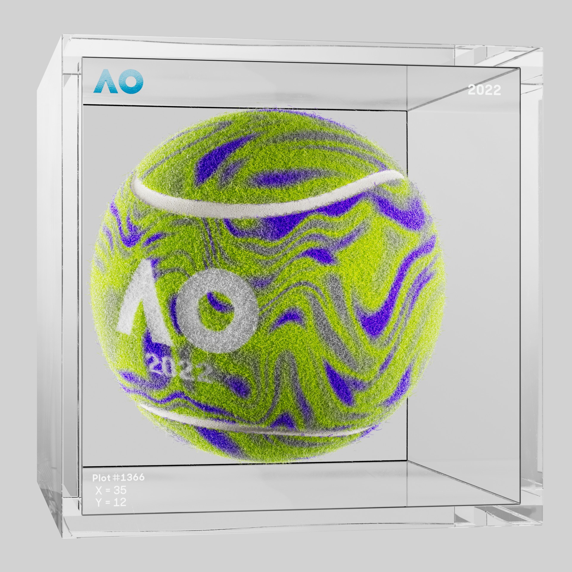 The Australian Open - The Australian Open Art Ball - AO Art Ball #521 - NFT # 521