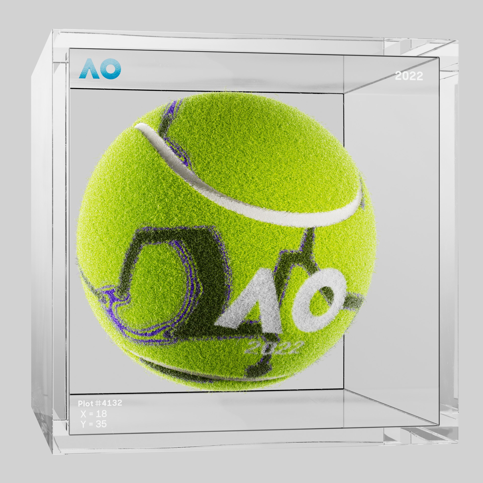 The Australian Open - The Australian Open Art Ball - AO Art Ball #5212 - NFT # 5212