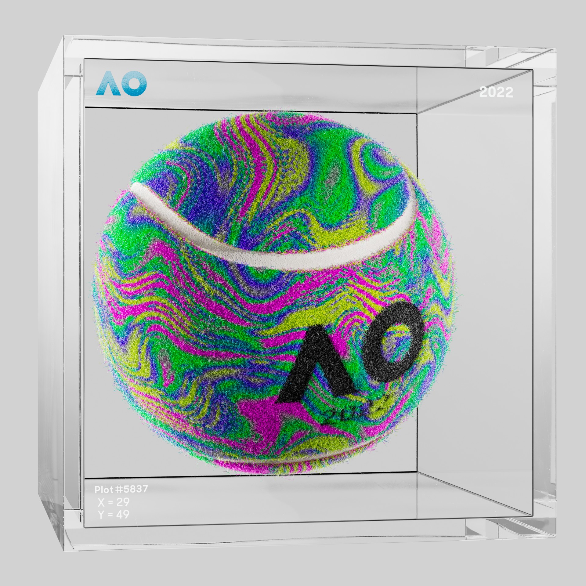 The Australian Open - The Australian Open Art Ball - AO Art Ball #523 - NFT # 523