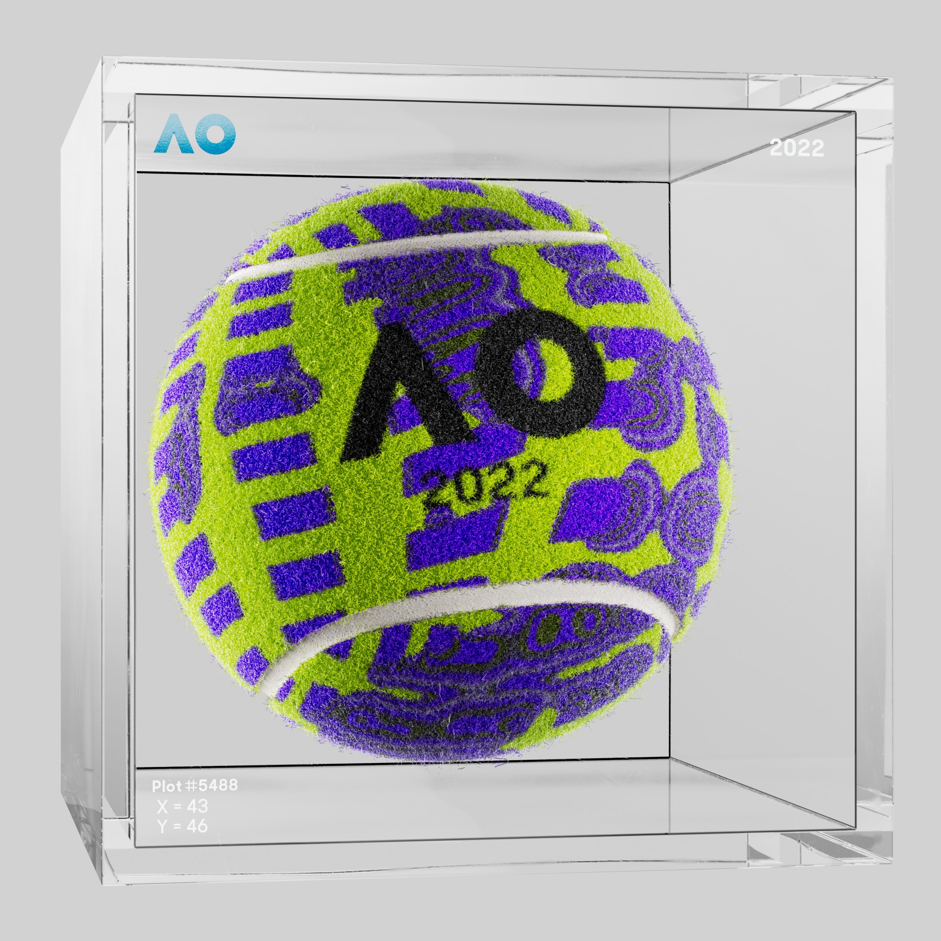 The Australian Open - The Australian Open Art Ball - AO Art Ball #524 - NFT # 524