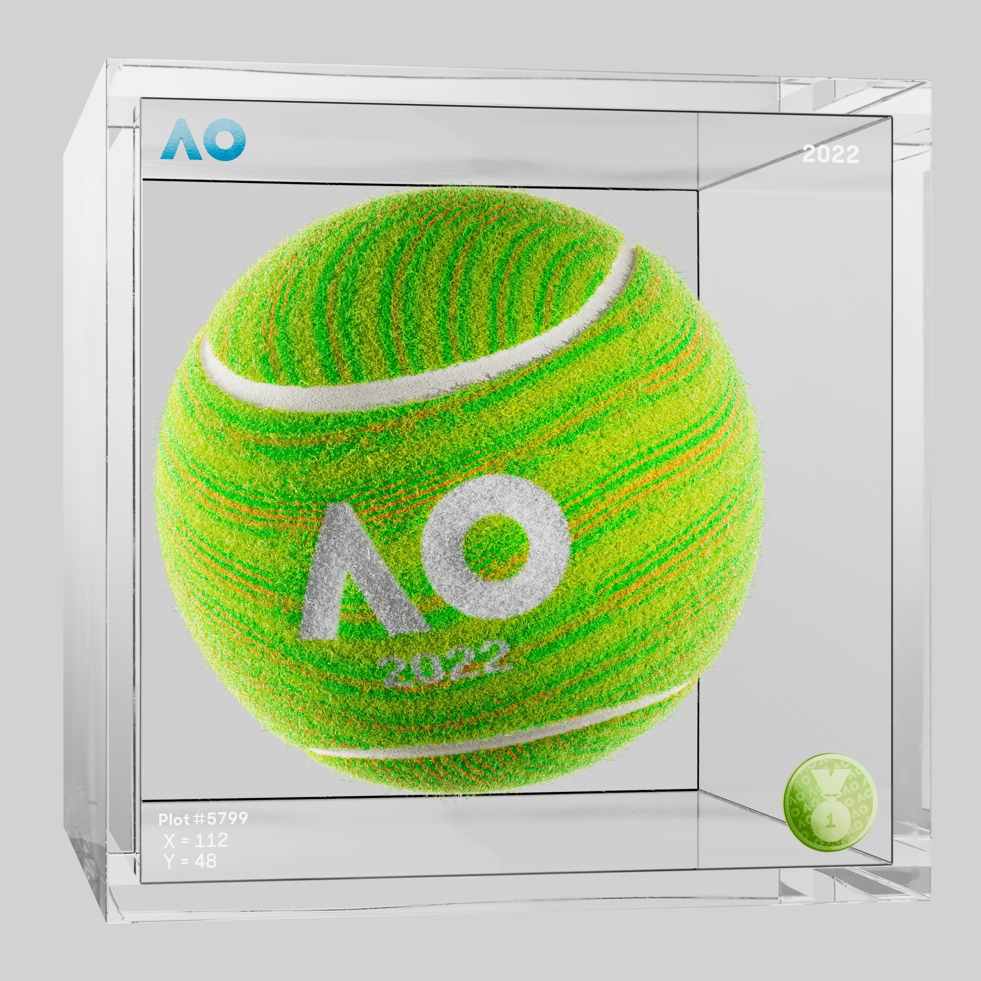 The Australian Open - The Australian Open Art Ball - AO Art Ball #5243 - NFT # 5243