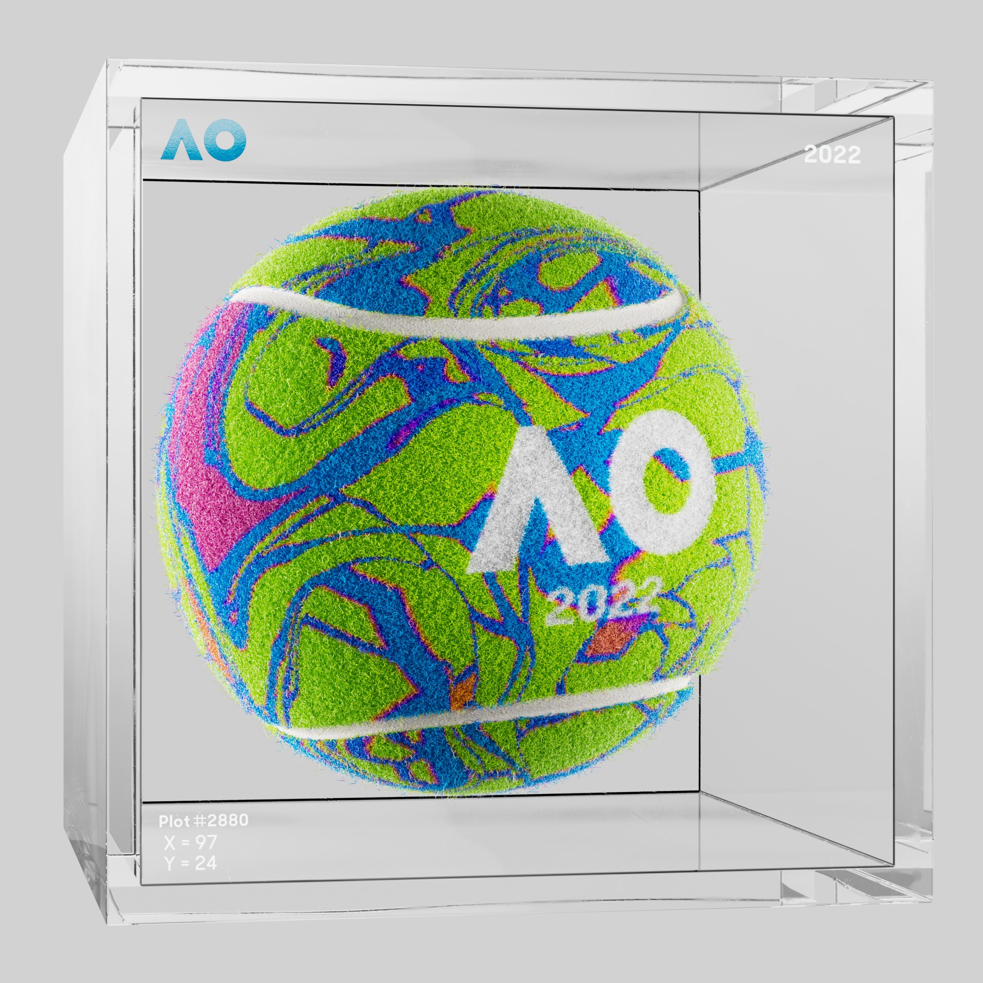 The Australian Open - The Australian Open Art Ball - AO Art Ball #5252 - NFT # 5252