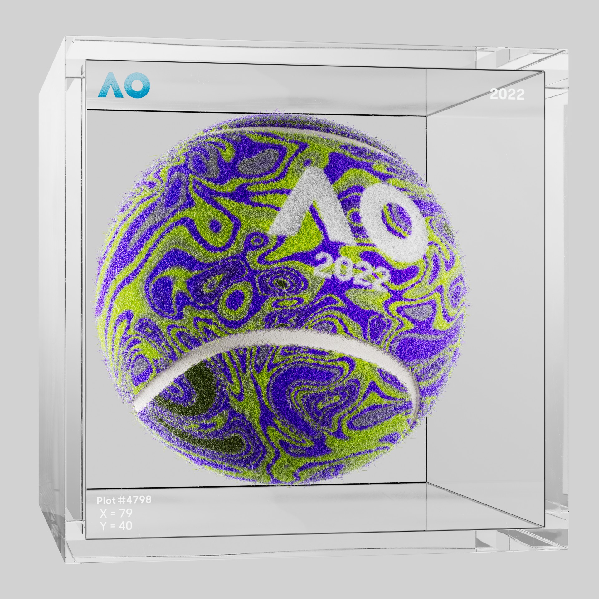 The Australian Open - The Australian Open Art Ball - AO Art Ball #5256 - NFT # 5256