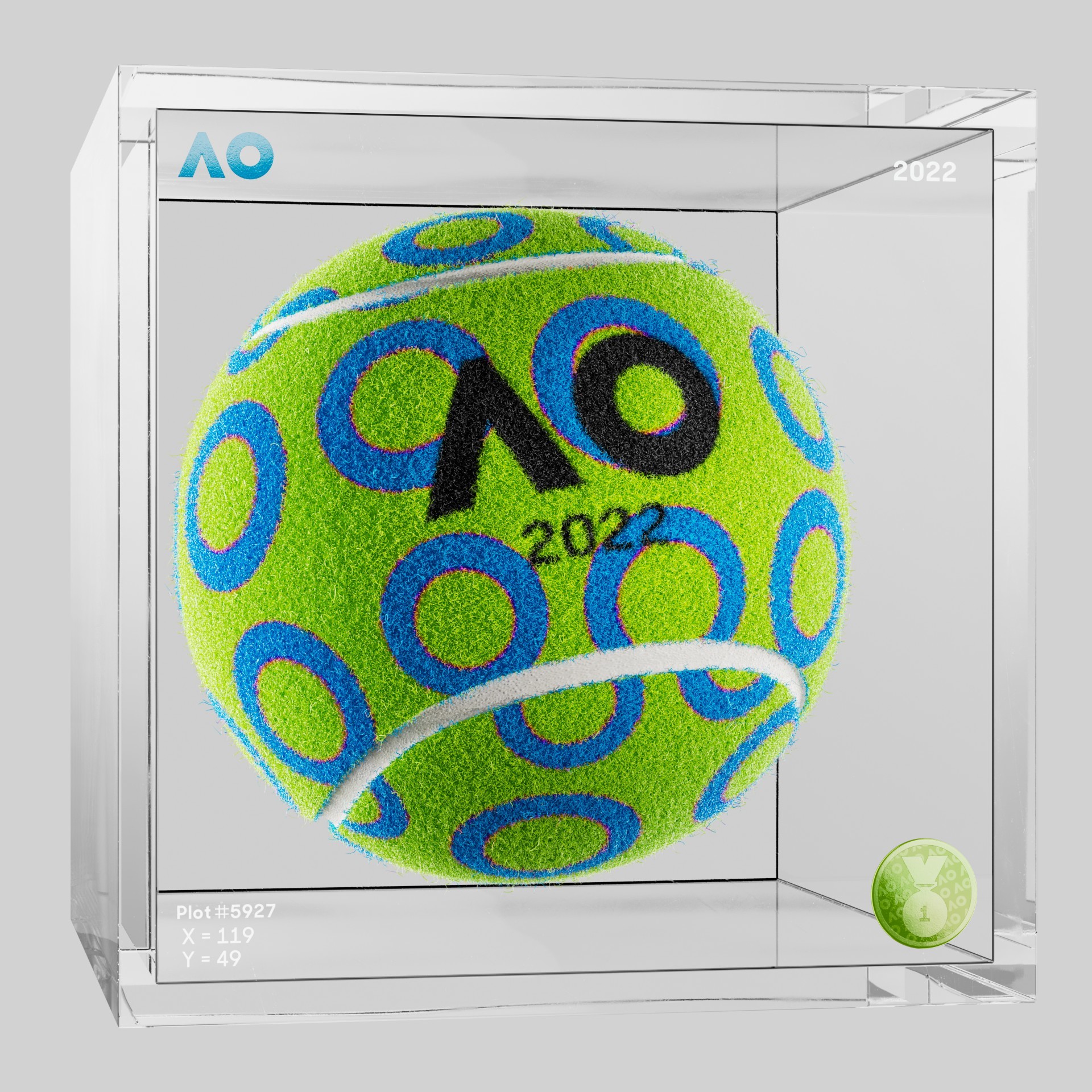 The Australian Open - The Australian Open Art Ball - AO Art Ball #5258 - NFT # 5258