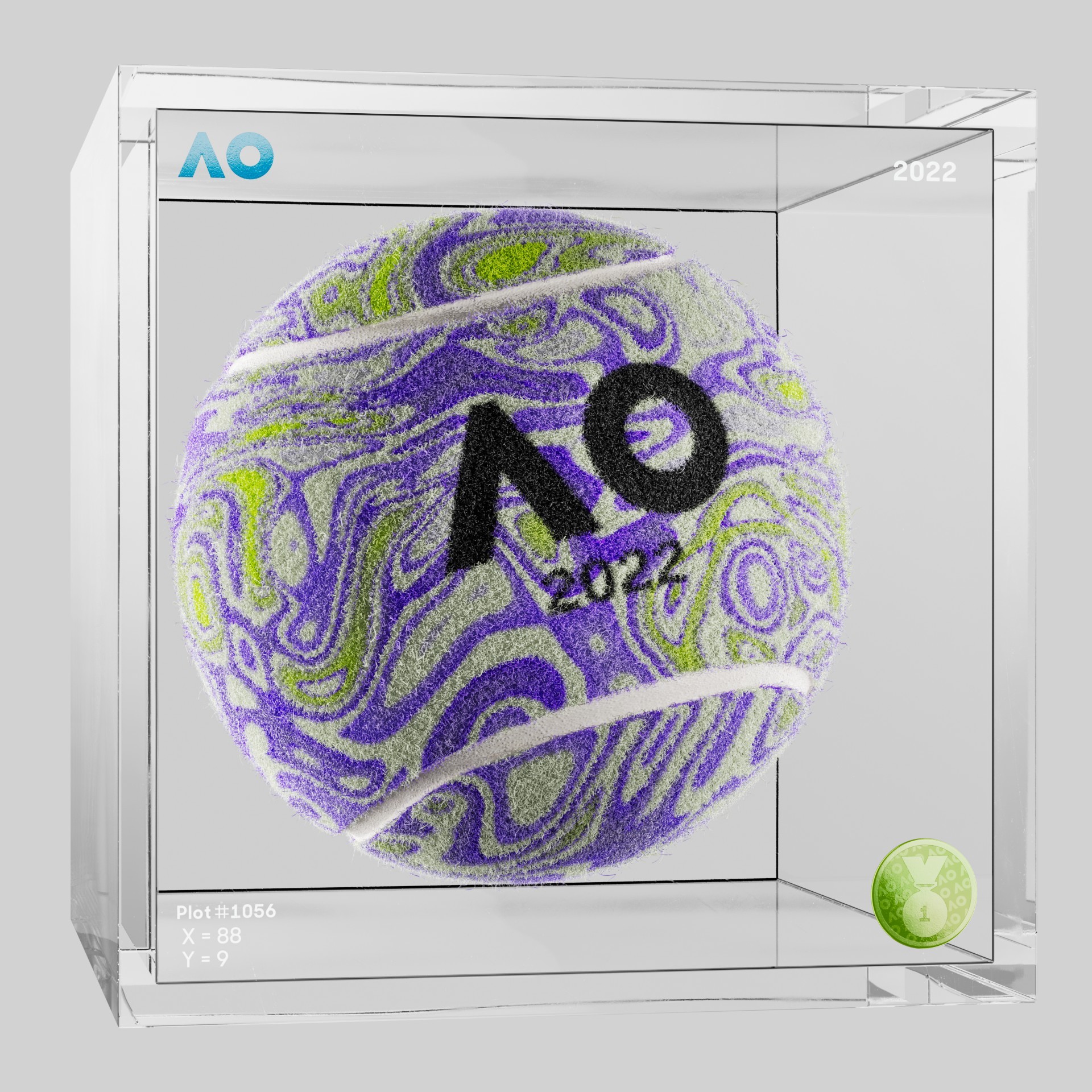 The Australian Open - The Australian Open Art Ball - AO Art Ball #5285 - NFT # 5285