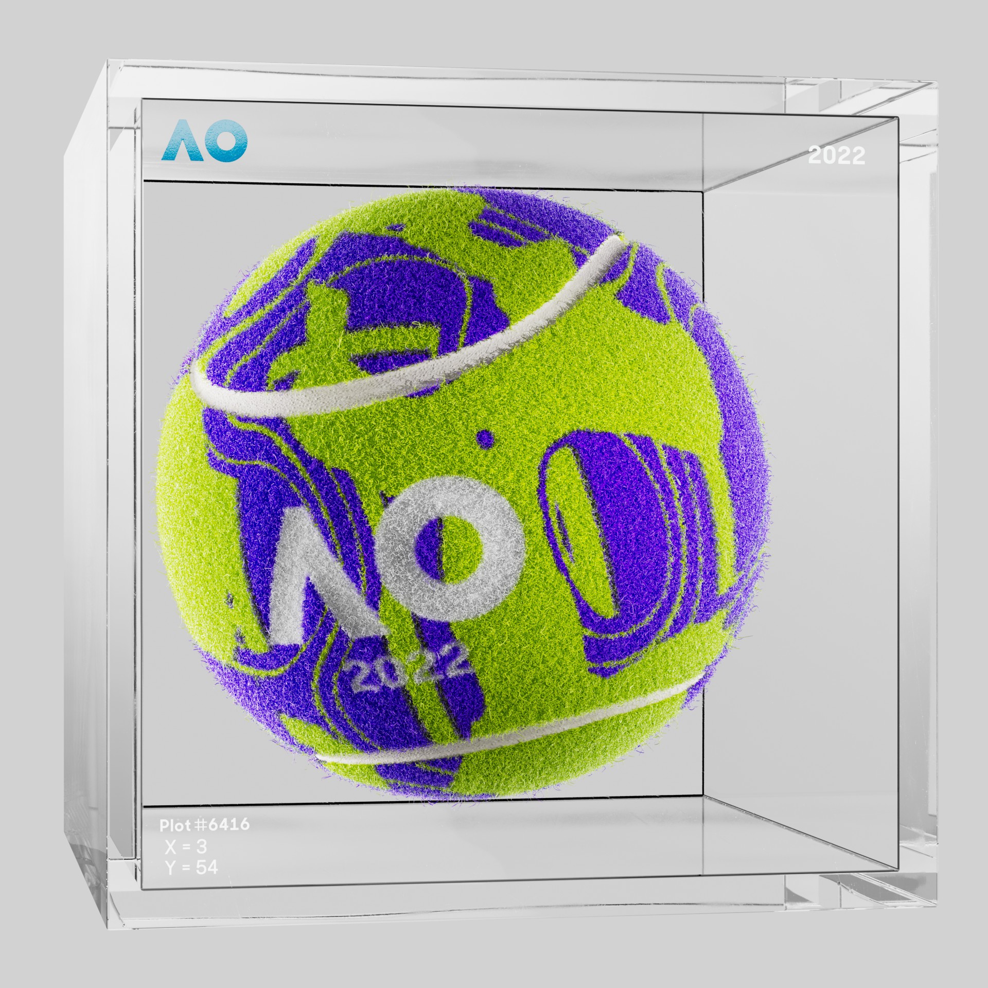 The Australian Open - The Australian Open Art Ball - AO Art Ball #529 - NFT # 529