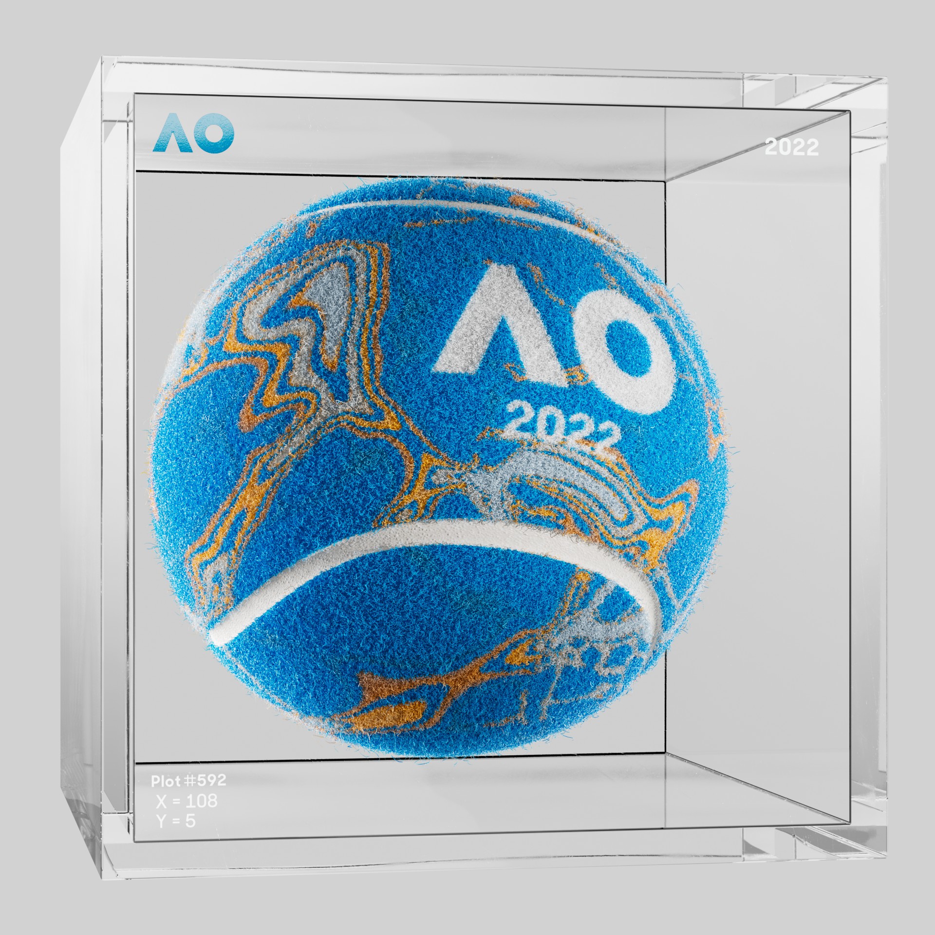 The Australian Open - The Australian Open Art Ball - AO Art Ball #5291 - NFT # 5291