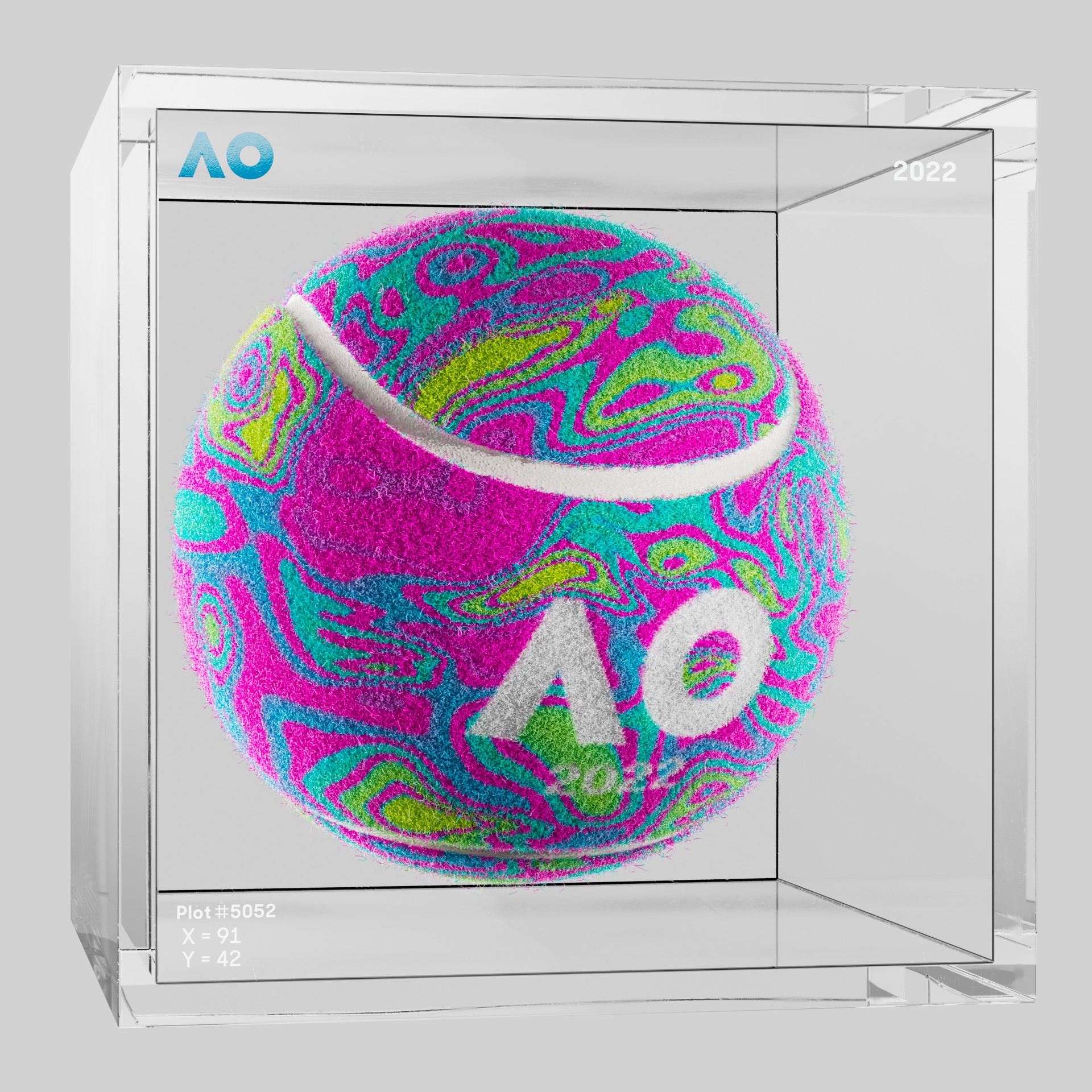 The Australian Open - The Australian Open Art Ball - AO Art Ball #5297 - NFT # 5297