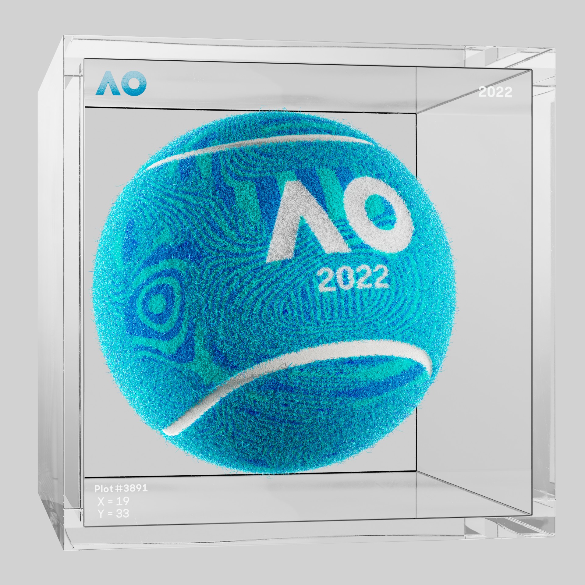 The Australian Open - The Australian Open Art Ball - AO Art Ball #531 - NFT # 531