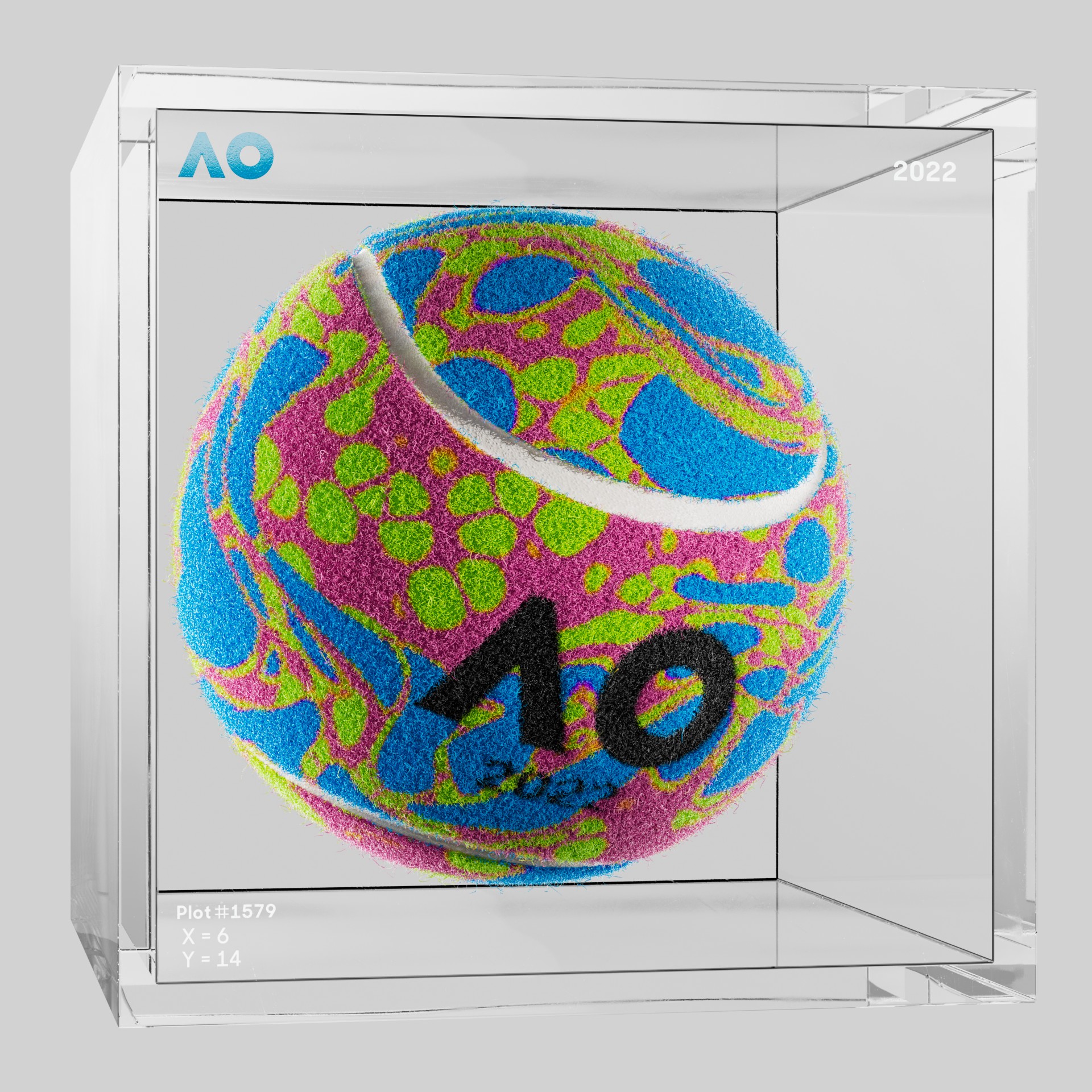 The Australian Open - The Australian Open Art Ball - AO Art Ball #5355 - NFT # 5355