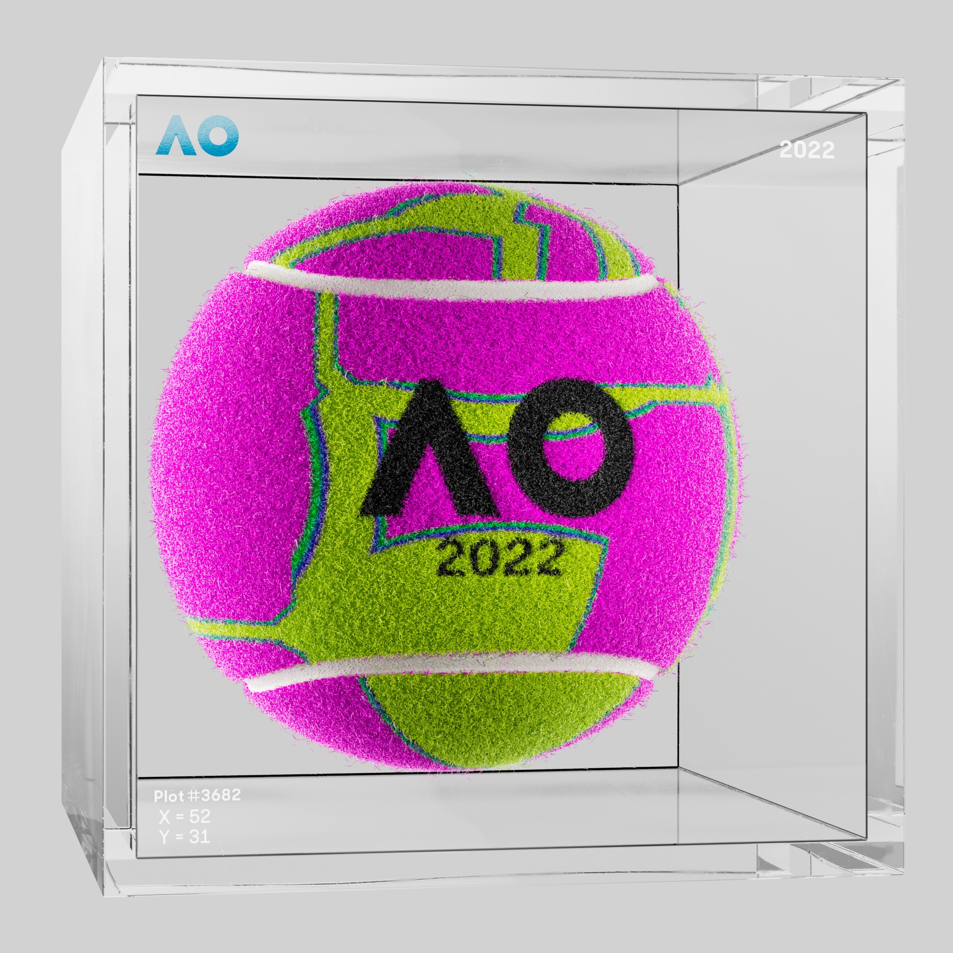 The Australian Open - The Australian Open Art Ball - AO Art Ball #5414 - NFT # 5414