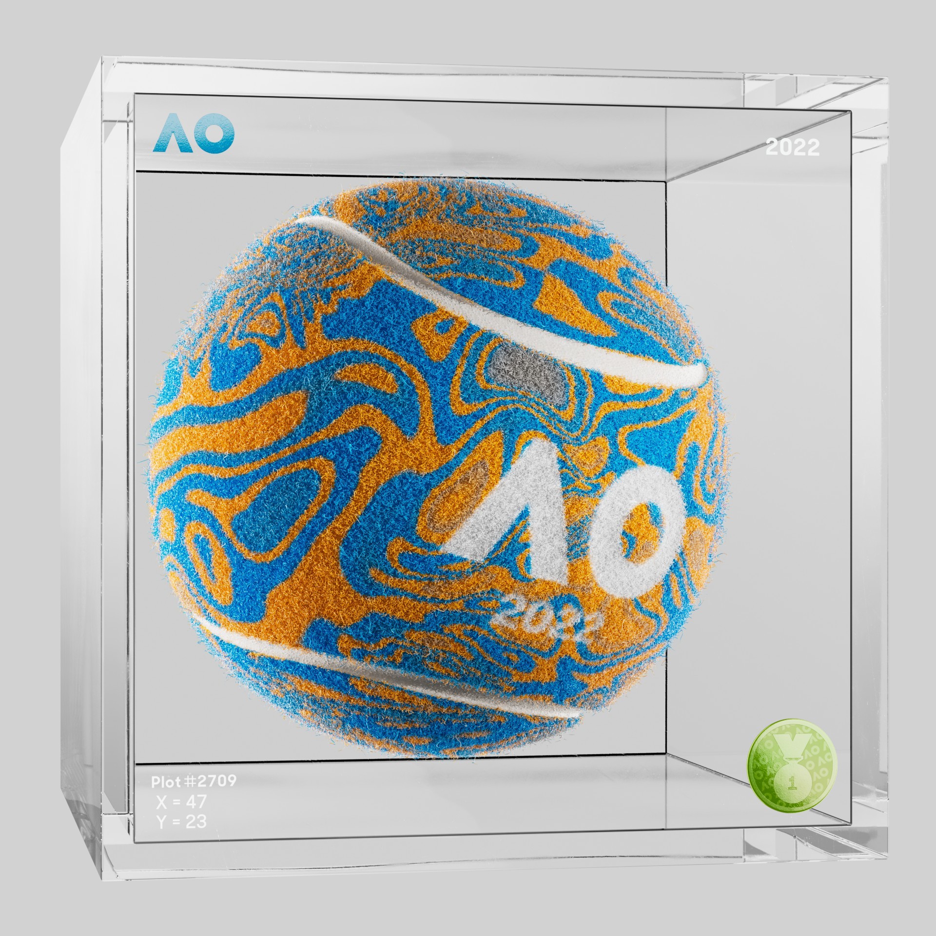 The Australian Open - The Australian Open Art Ball - AO Art Ball #5419 - NFT # 5419