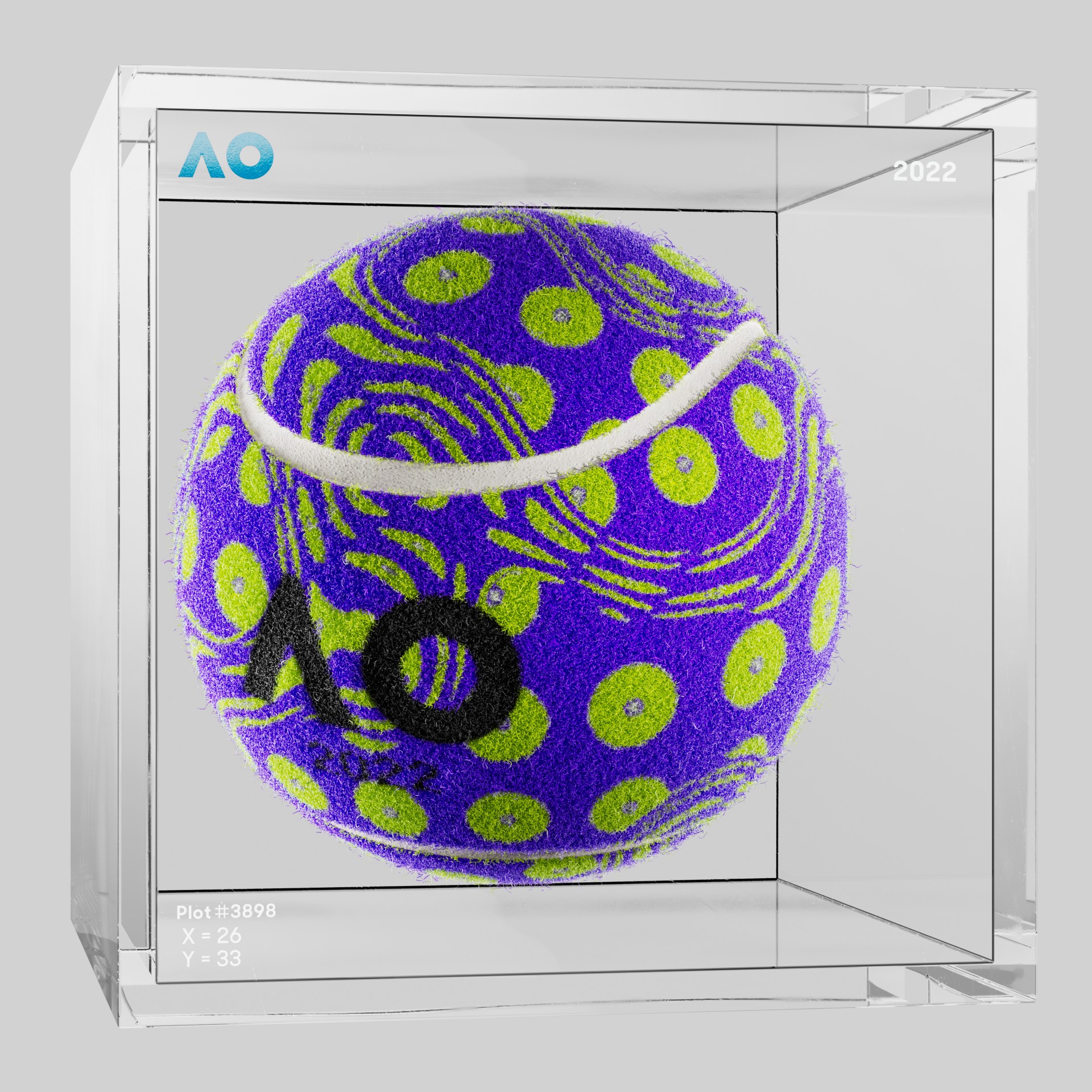 The Australian Open - The Australian Open Art Ball - AO Art Ball #543 - NFT # 543