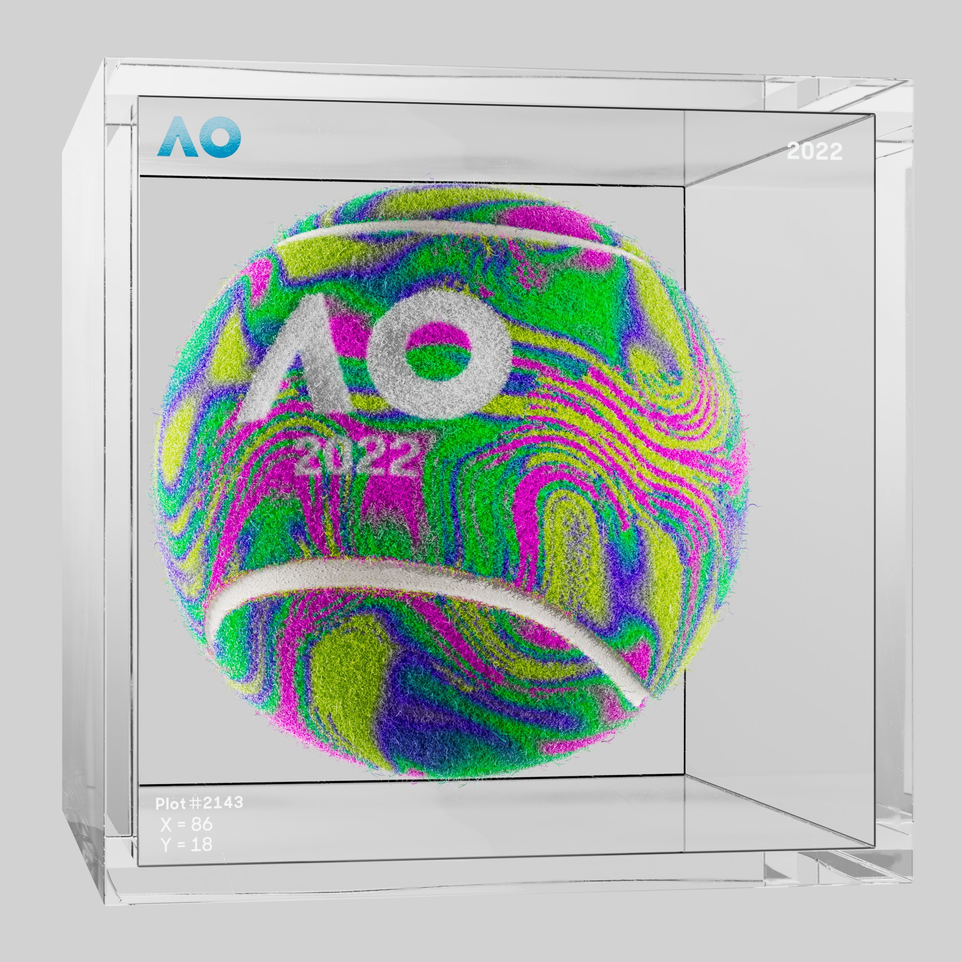 The Australian Open - The Australian Open Art Ball - AO Art Ball #5447 - NFT # 5447