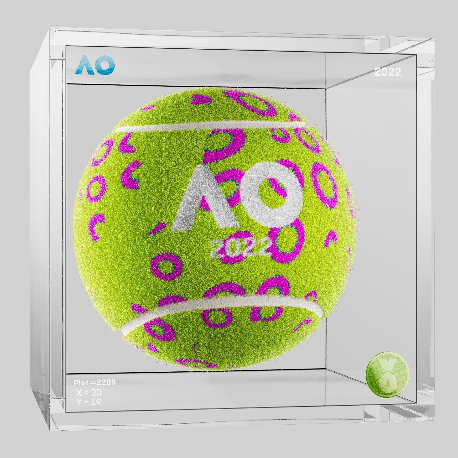 The Australian Open - The Australian Open Art Ball - AO Art Ball #5451 - NFT # 5451