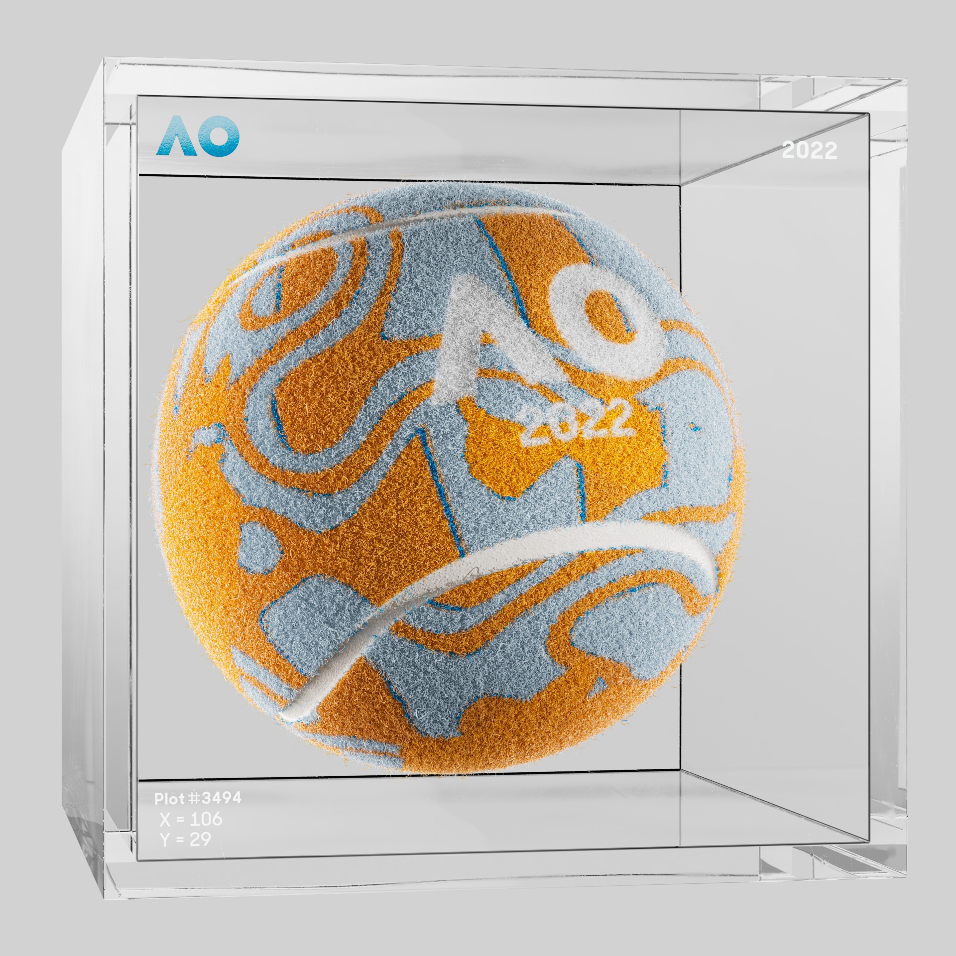 The Australian Open - The Australian Open Art Ball - AO Art Ball #5463 - NFT # 5463