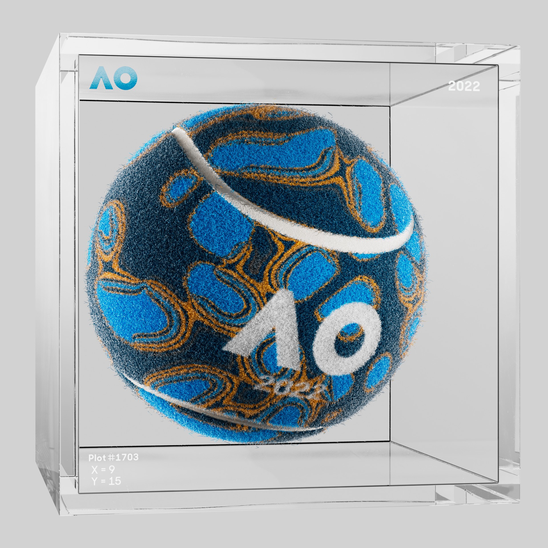 The Australian Open - The Australian Open Art Ball - AO Art Ball #5505 - NFT # 5505