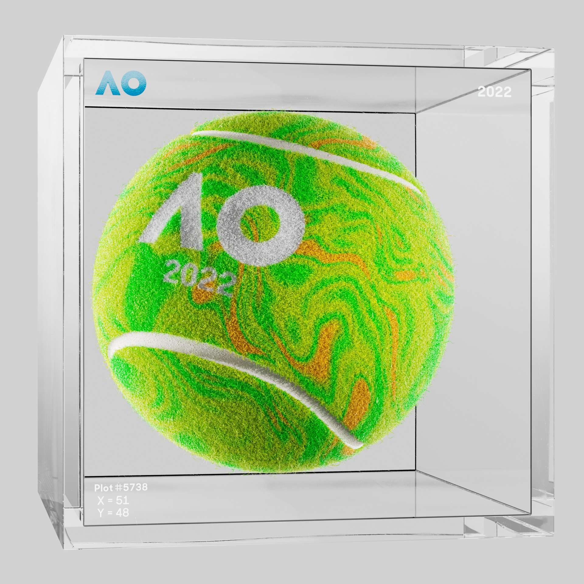 The Australian Open - The Australian Open Art Ball - AO Art Ball #5521 - NFT # 5521