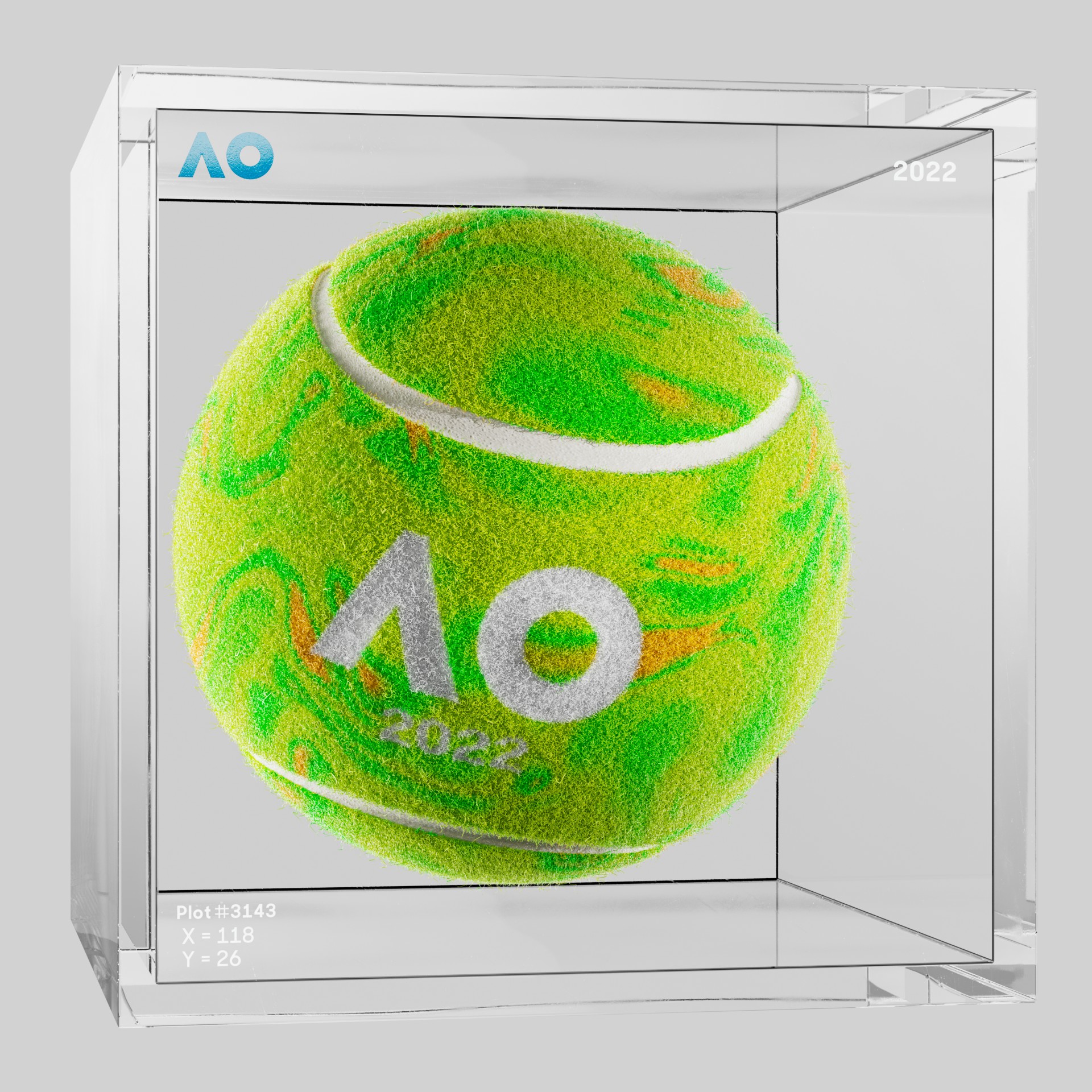 The Australian Open - The Australian Open Art Ball - AO Art Ball #5522 - NFT # 5522