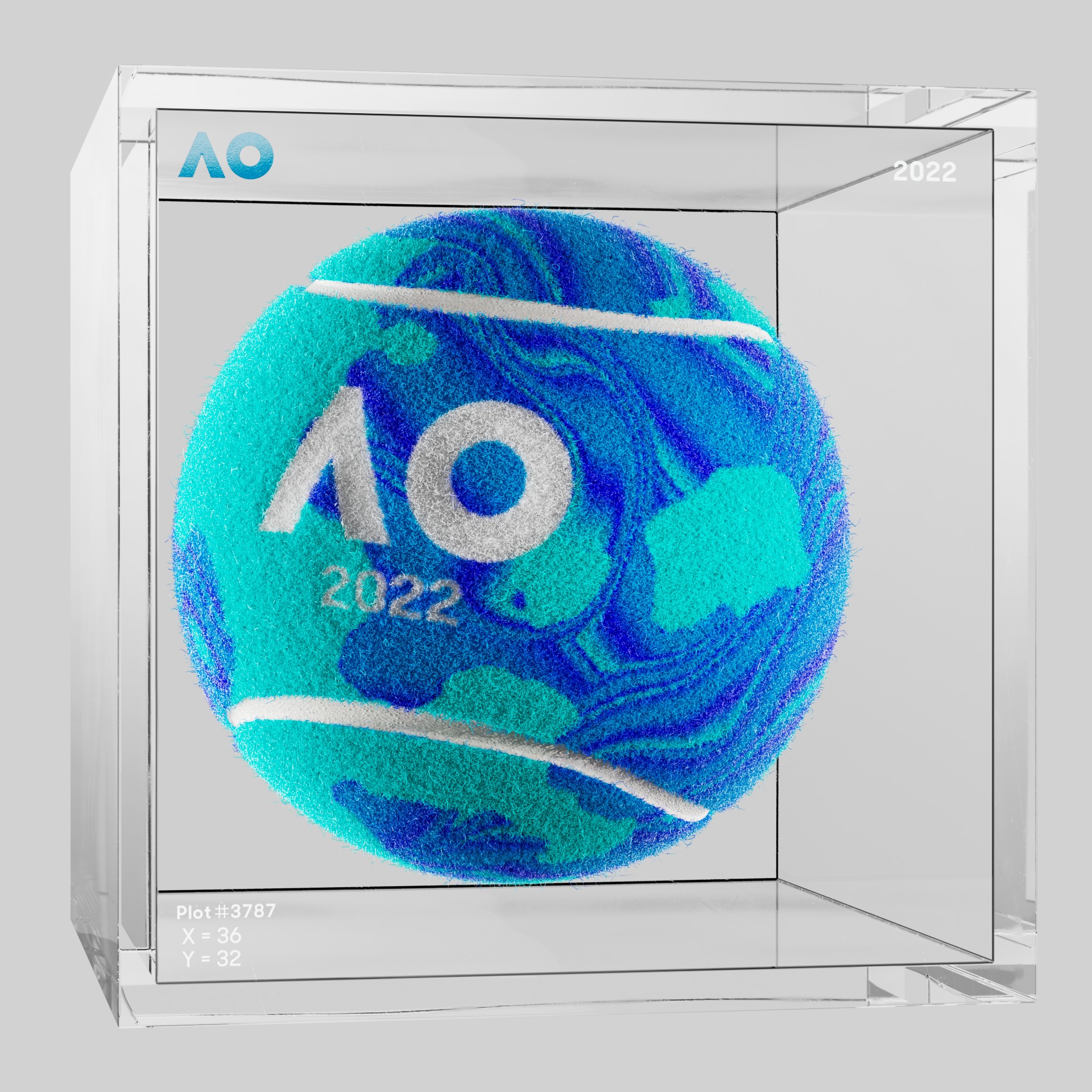 The Australian Open - The Australian Open Art Ball - AO Art Ball #5529 - NFT # 5529