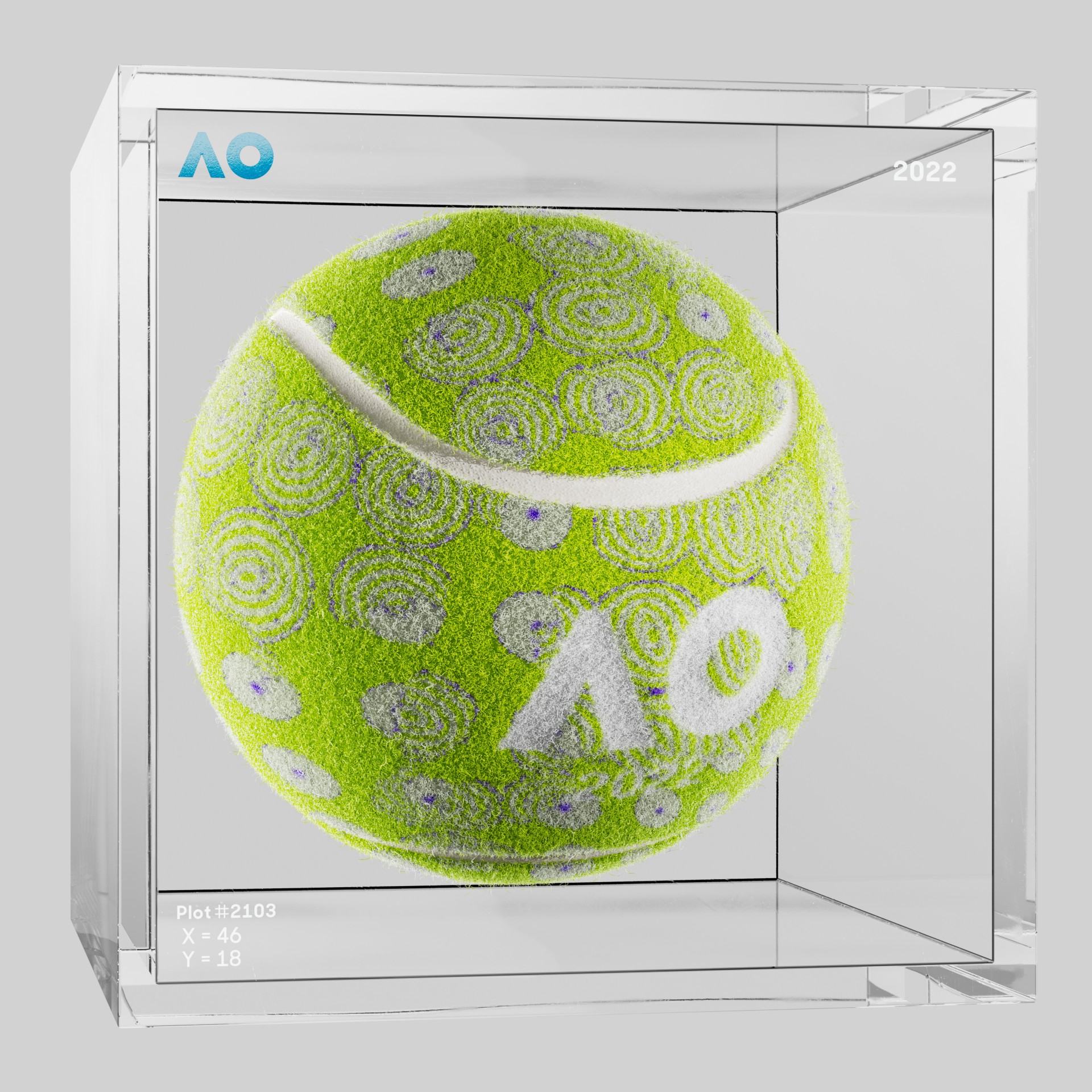 The Australian Open - The Australian Open Art Ball - AO Art Ball #555 - NFT # 555