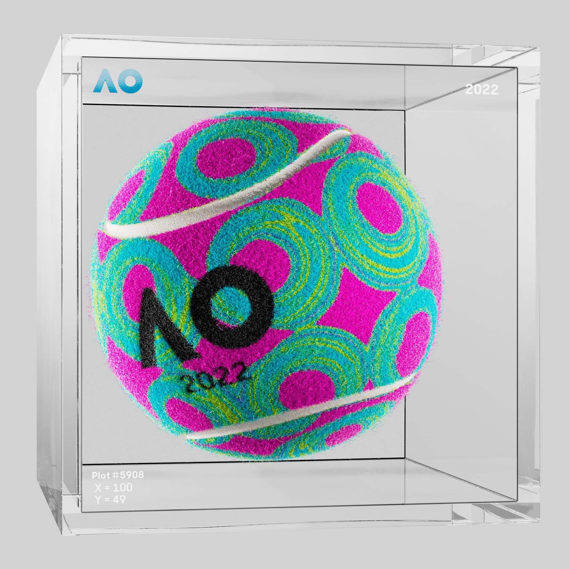 The Australian Open - The Australian Open Art Ball - AO Art Ball #5559 - NFT # 5559