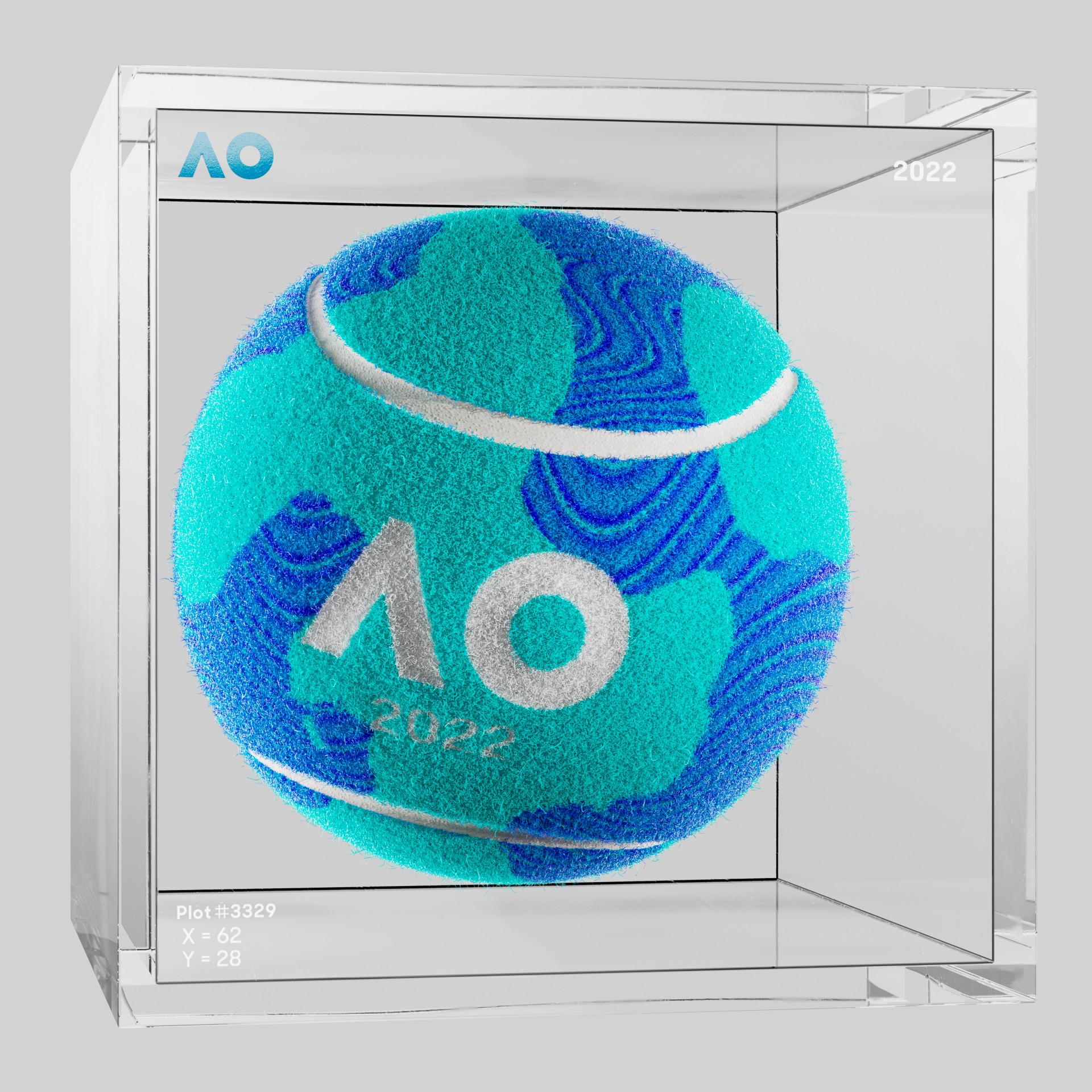 The Australian Open - The Australian Open Art Ball - AO Art Ball #5563 - NFT # 5563