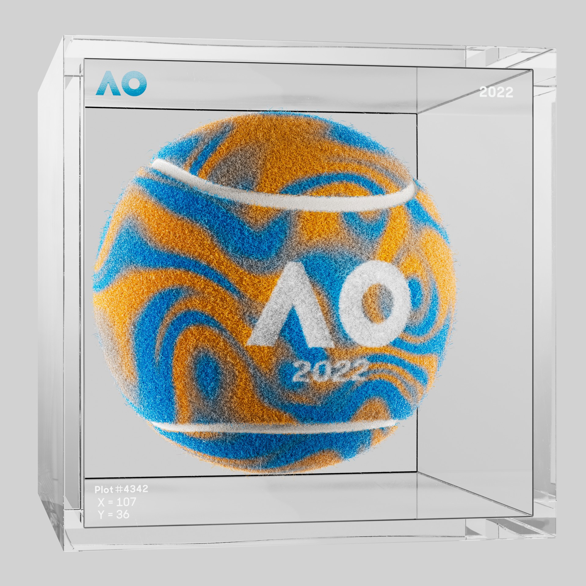 The Australian Open - The Australian Open Art Ball - AO Art Ball #5566 - NFT # 5566