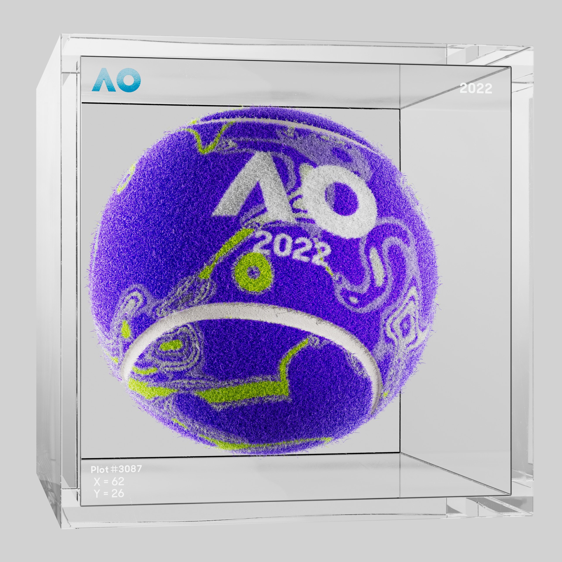 The Australian Open - The Australian Open Art Ball - AO Art Ball #557 - NFT # 557