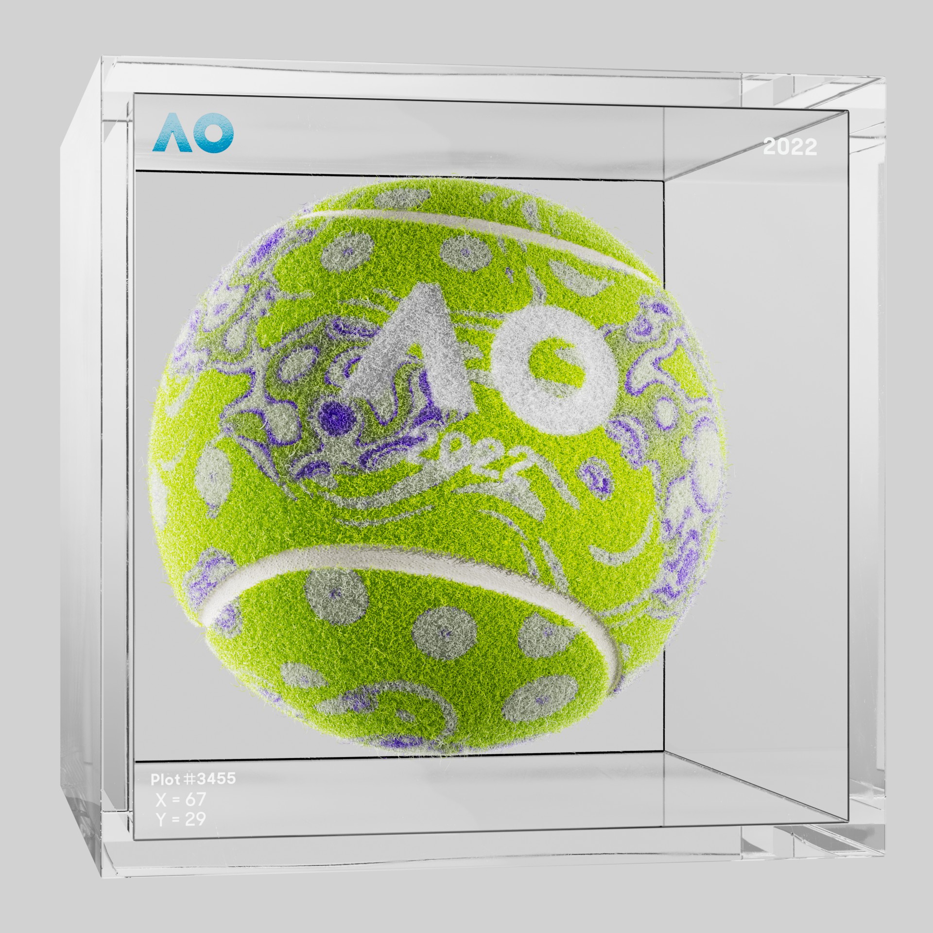 The Australian Open - The Australian Open Art Ball - AO Art Ball #5587 - NFT # 5587