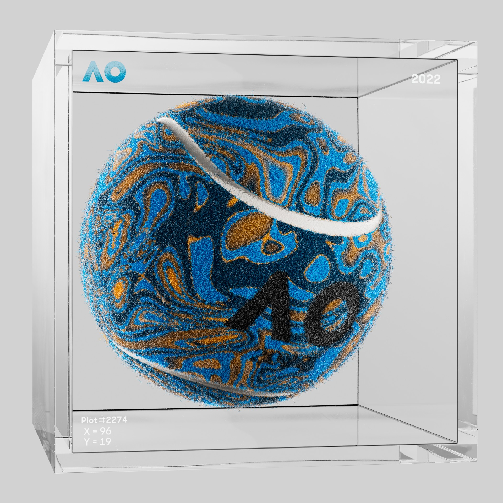 The Australian Open - The Australian Open Art Ball - AO Art Ball #5589 - NFT # 5589