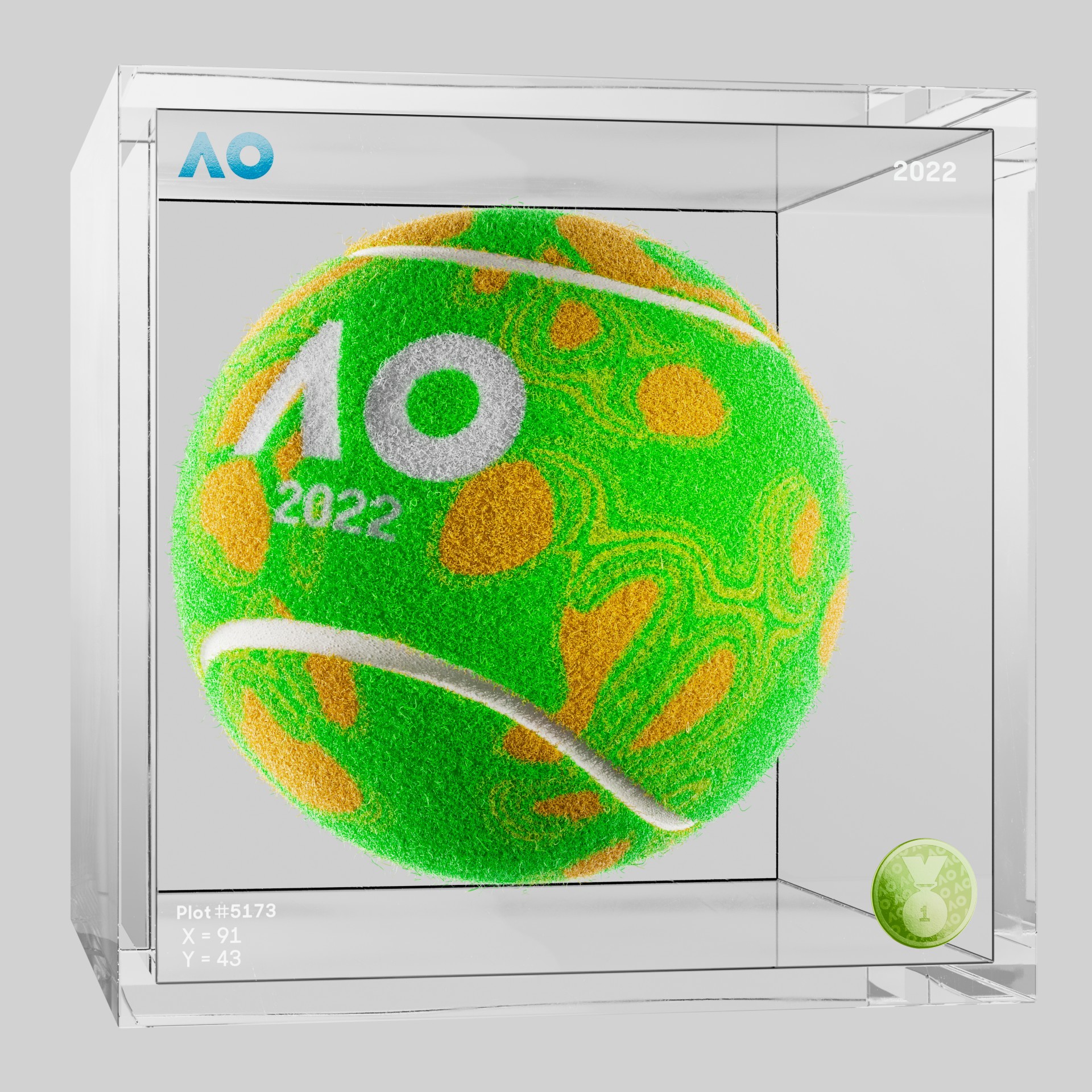 The Australian Open - The Australian Open Art Ball - AO Art Ball #5604 - NFT # 5604