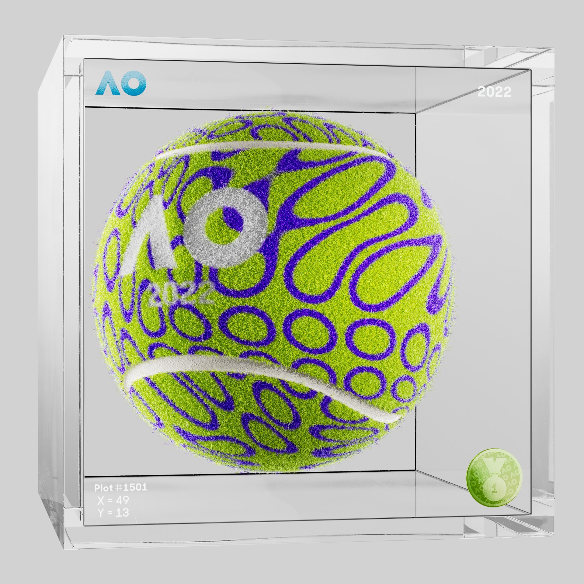 The Australian Open - The Australian Open Art Ball - AO Art Ball #5606 - NFT # 5606