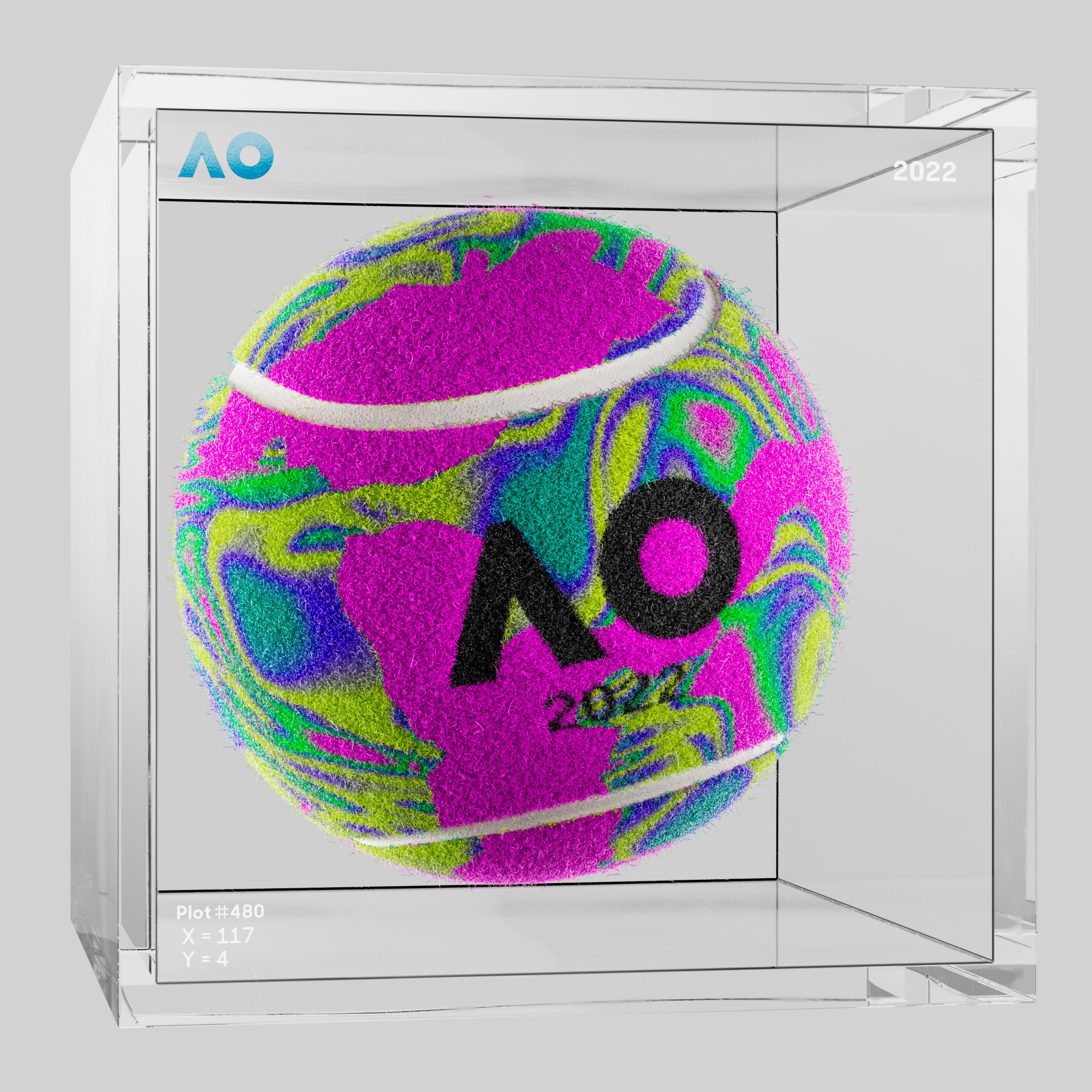 The Australian Open - The Australian Open Art Ball - AO Art Ball #5627 - NFT # 5627