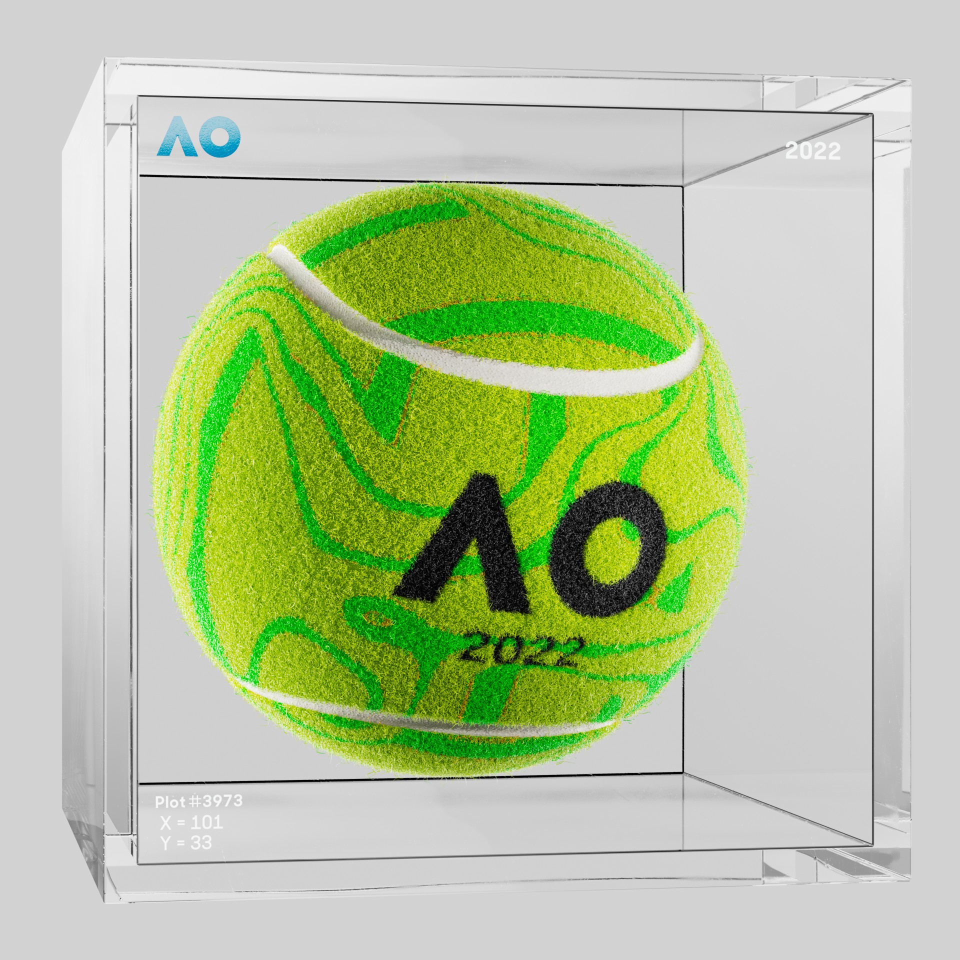 The Australian Open - The Australian Open Art Ball - AO Art Ball #5628 - NFT # 5628