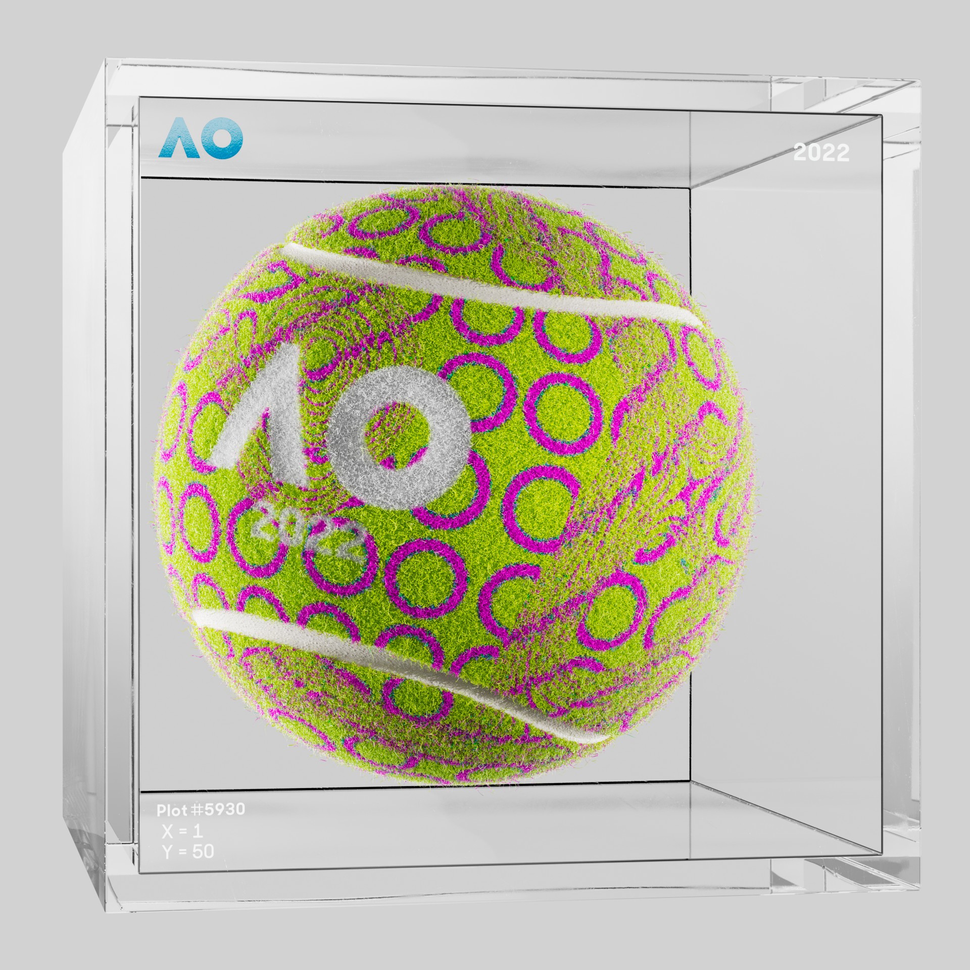 The Australian Open - The Australian Open Art Ball - AO Art Ball #564 - NFT # 564