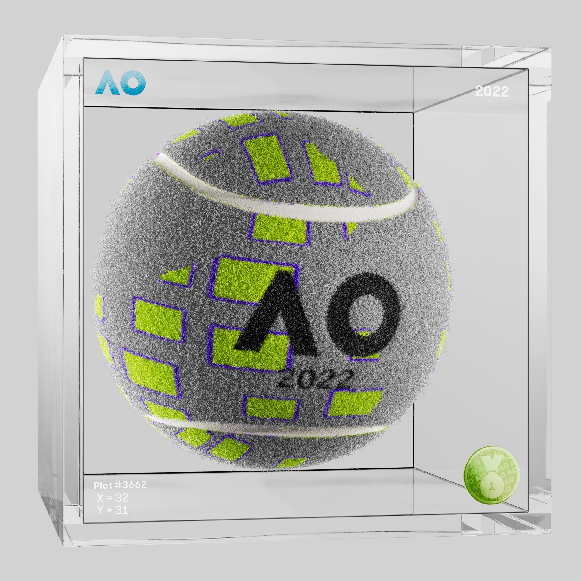 The Australian Open - The Australian Open Art Ball - AO Art Ball #5648 - NFT # 5648