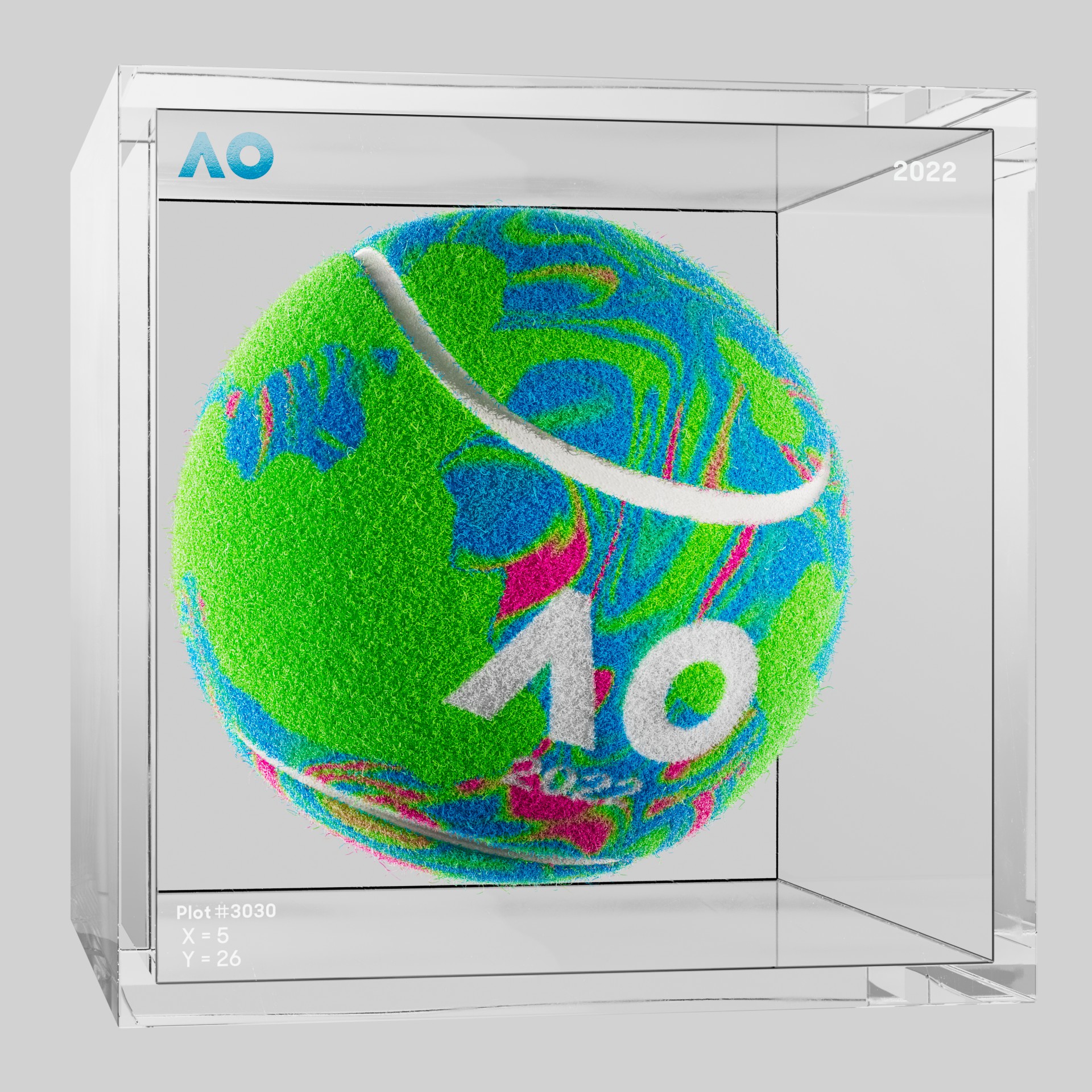 The Australian Open - The Australian Open Art Ball - AO Art Ball #5652 - NFT # 5652