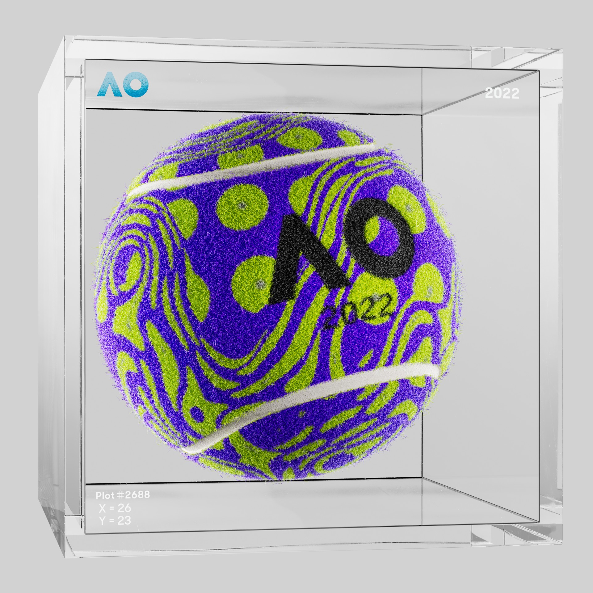 The Australian Open - The Australian Open Art Ball - AO Art Ball #5702 - NFT # 5702
