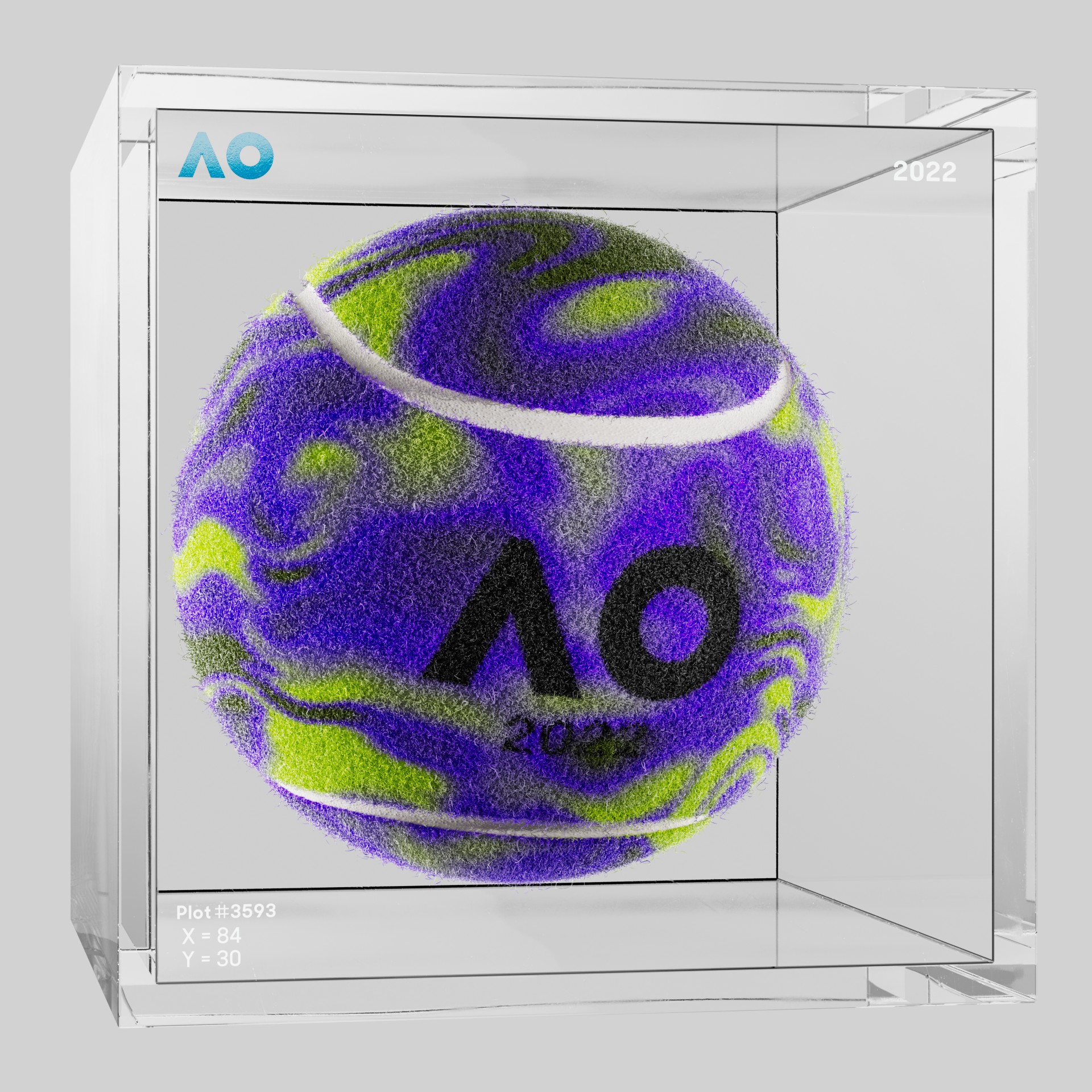 The Australian Open - The Australian Open Art Ball - AO Art Ball #571 - NFT # 571