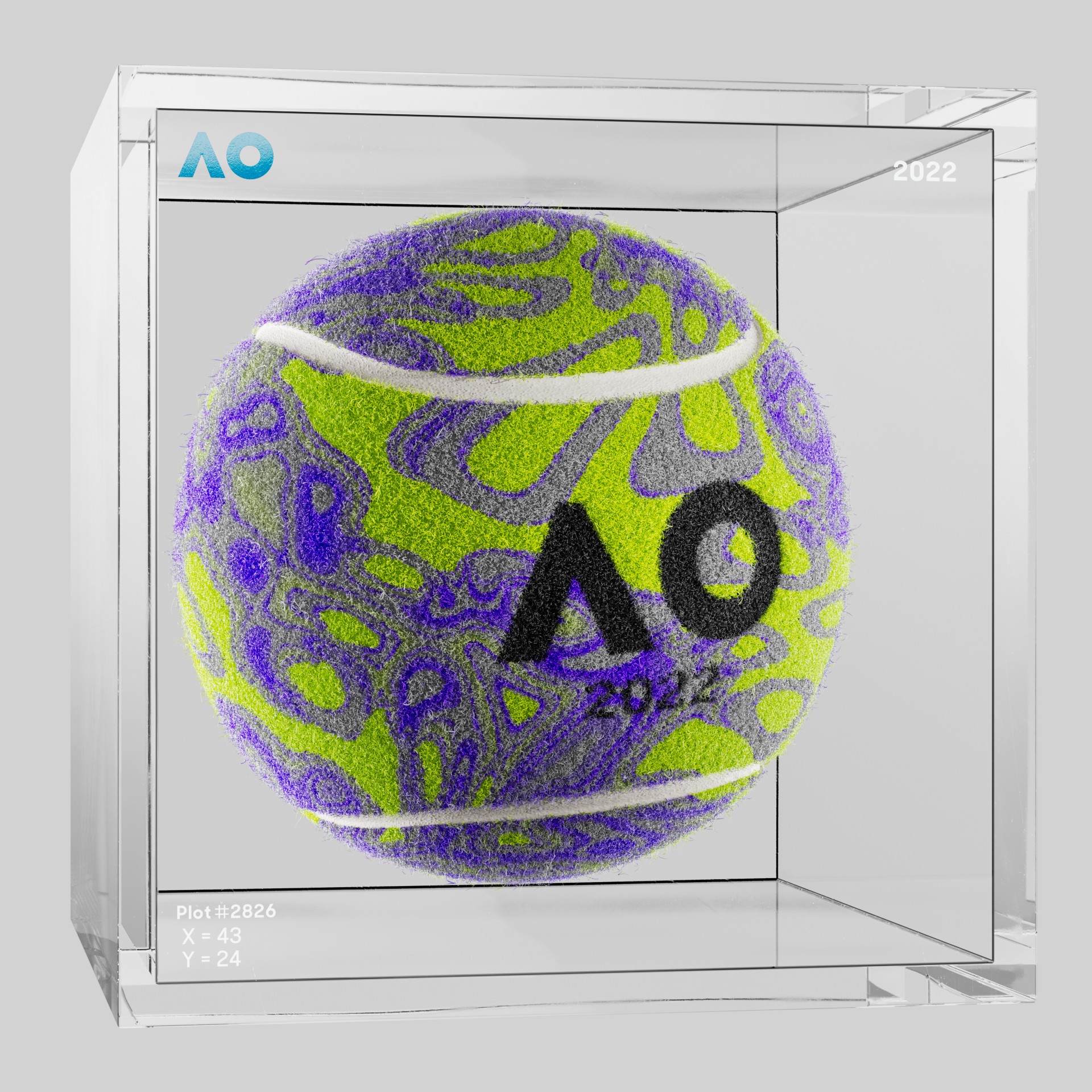 The Australian Open - The Australian Open Art Ball - AO Art Ball #5714 - NFT # 5714
