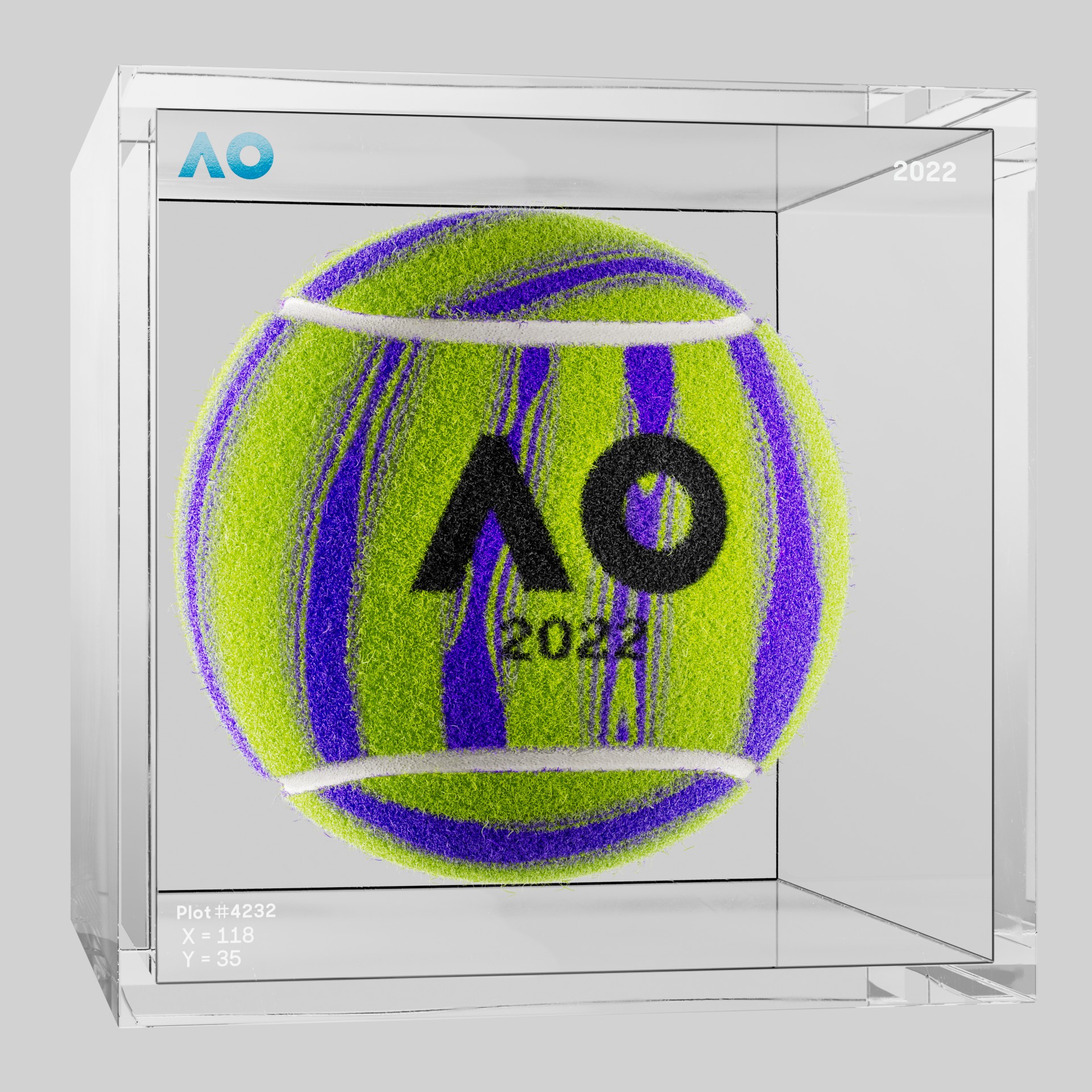 The Australian Open - The Australian Open Art Ball - AO Art Ball #572 - NFT # 572