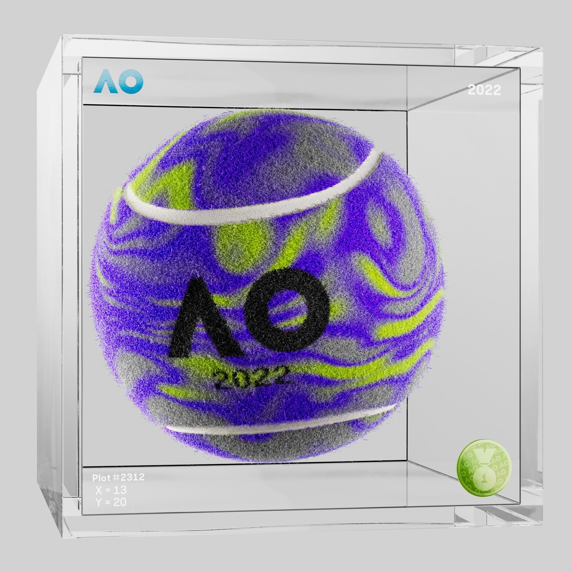 The Australian Open - The Australian Open Art Ball - AO Art Ball #5728 - NFT # 5728