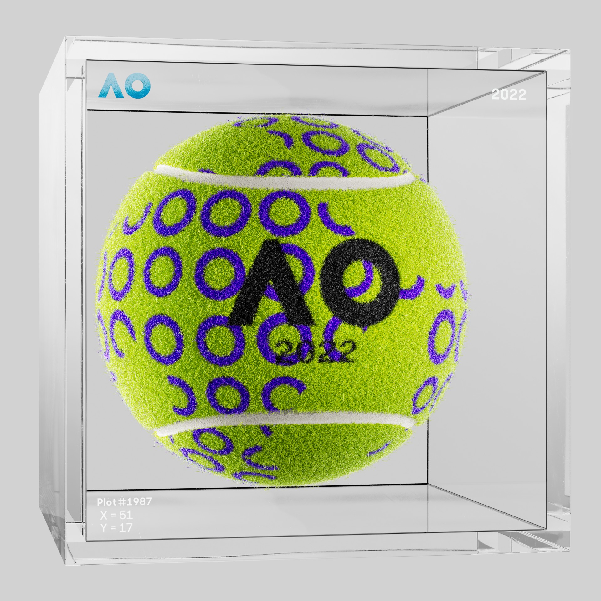 The Australian Open - The Australian Open Art Ball - AO Art Ball #580 - NFT # 580