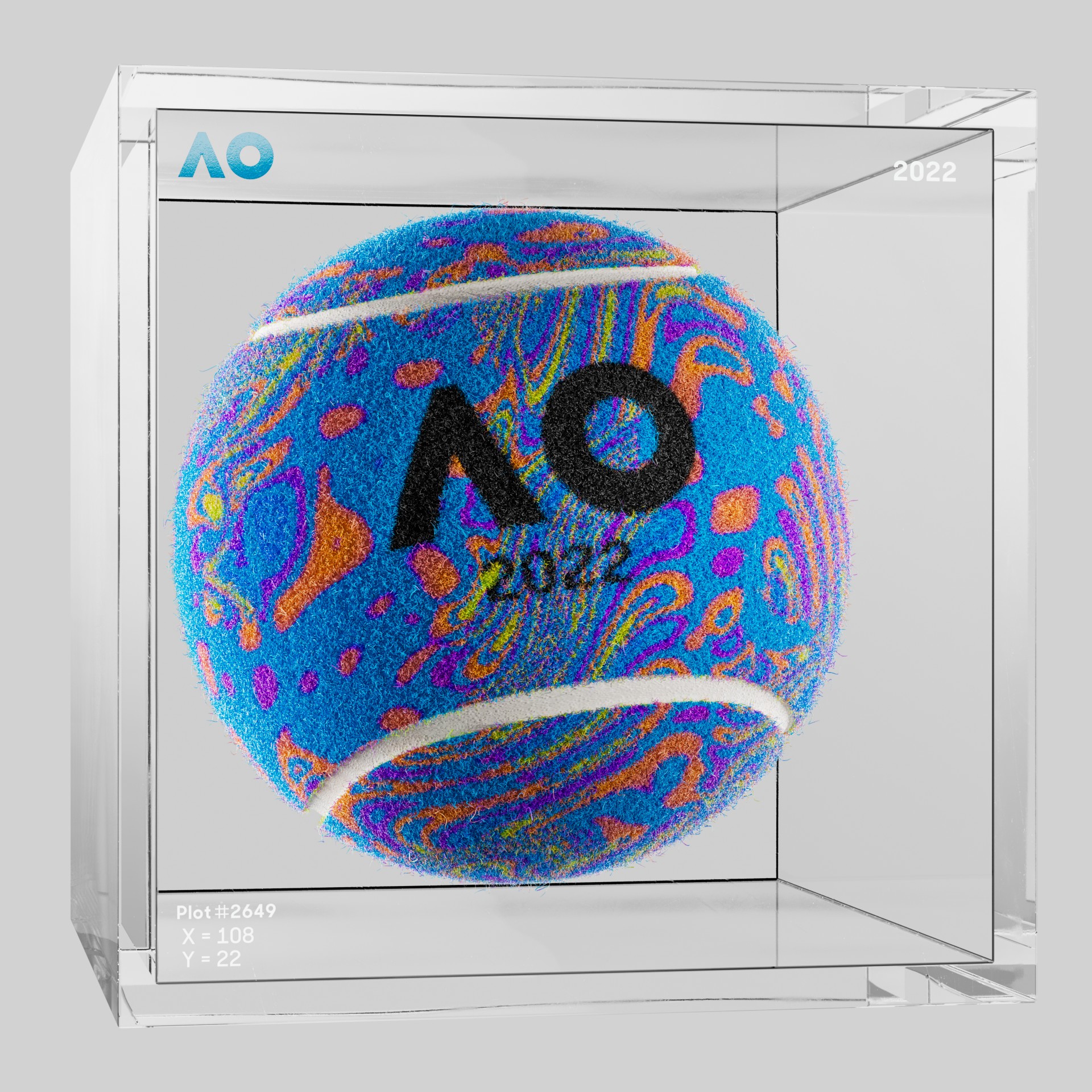 The Australian Open - The Australian Open Art Ball - AO Art Ball #581 - NFT # 581